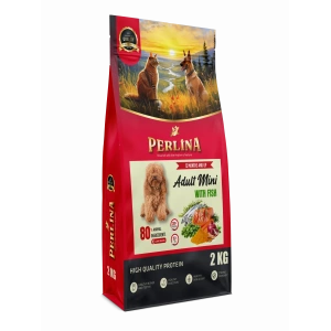 Perlina Yetişkin Mini Köpek Maması, Balıklı, 2 KG, Küçük Irk