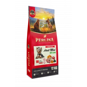Perlina Yetişkin Küçük Irk Köpek Maması, Kuzulu, 12 kg,%80 Hayvansal Protein