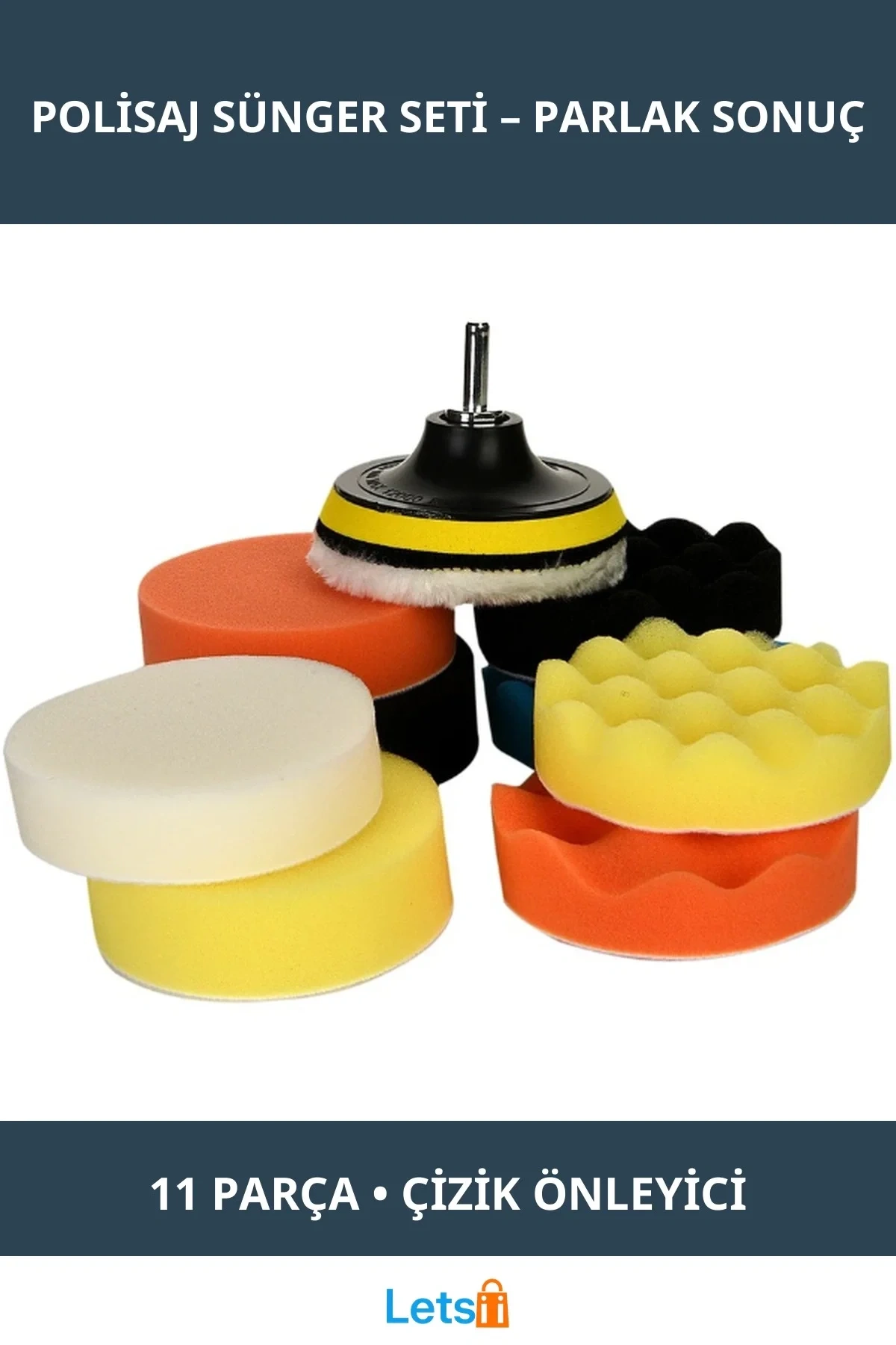 11 Parça Oto Pasta Cila Polisaj Sünger Seti Kullanım İçin Uyumlu