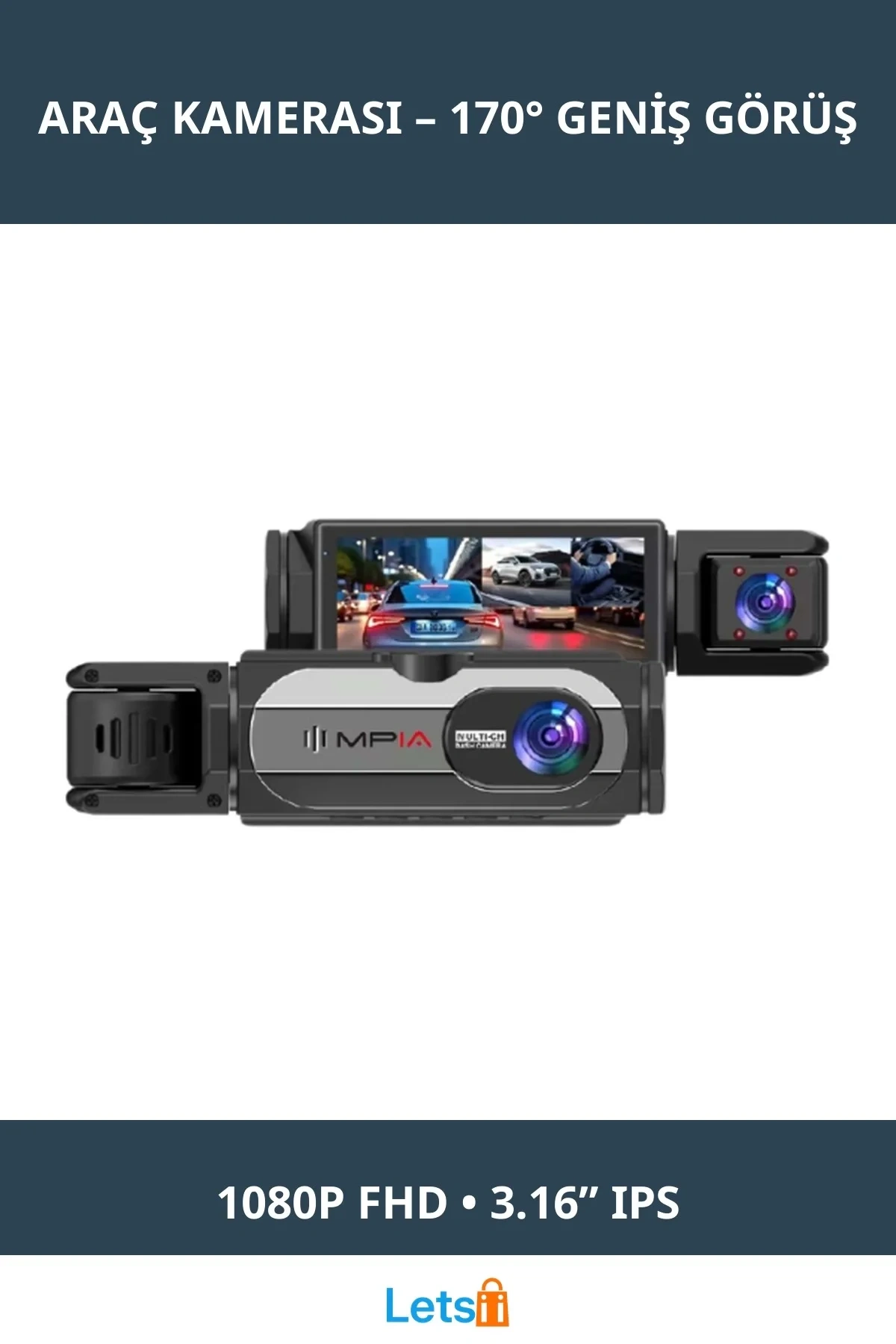 170° Geniş Açılı 1080P Araç Kamerası