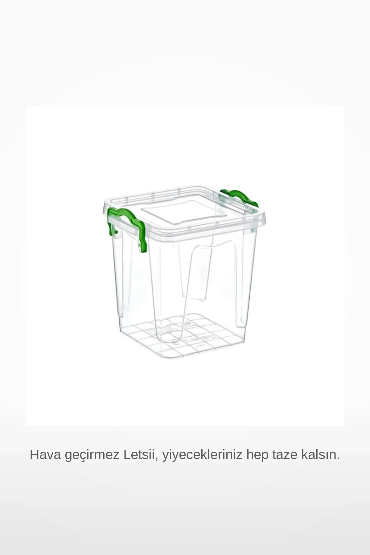 1.8 Litre Hava Geçirmez Şeffaf Kapaklı İstiflenebilir BPA Free Kare Saklama Kutusu