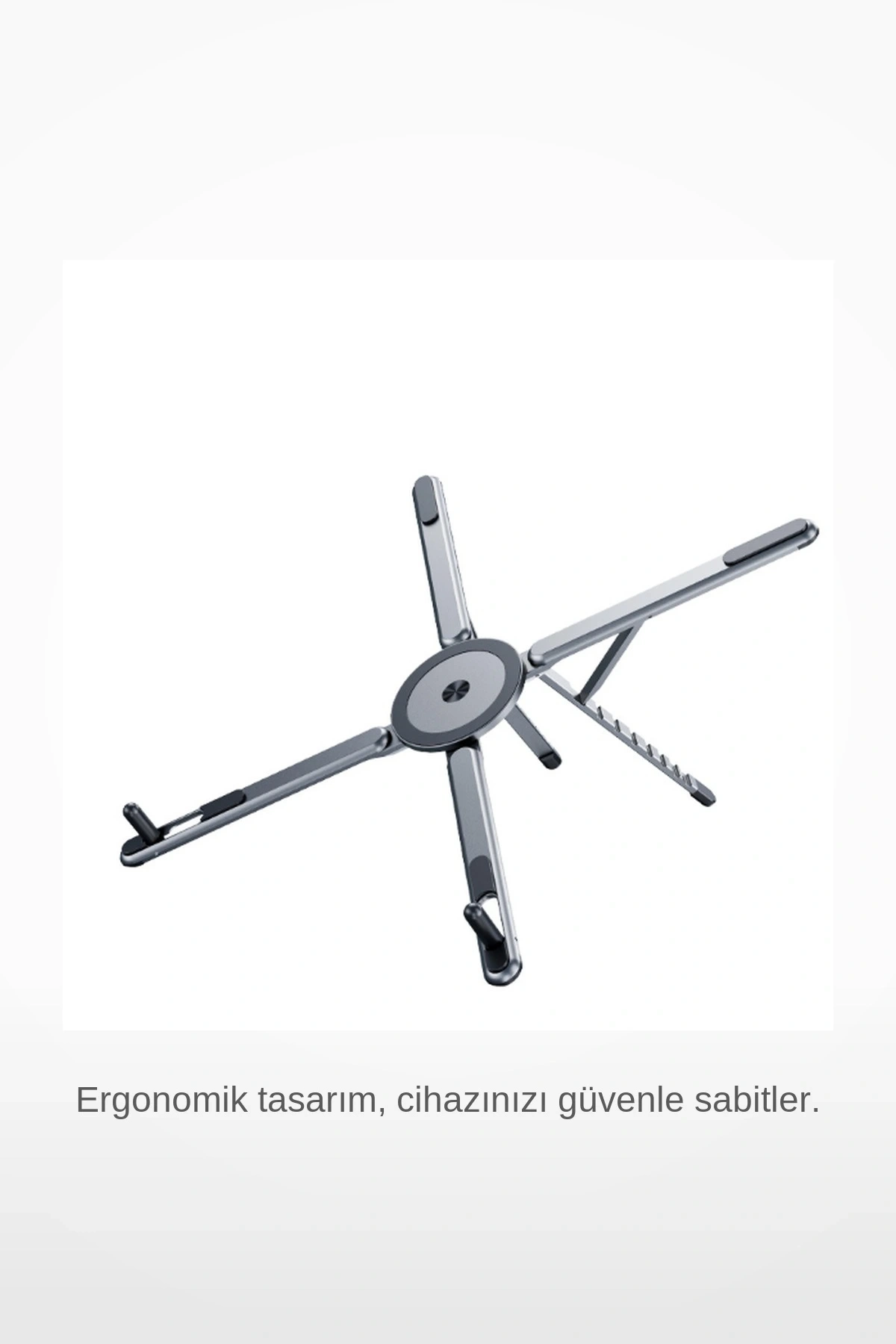 180° Dönebilen Kompakt Manyetik Alüminyum Telefon Tablet Laptop Ergonomik Stand