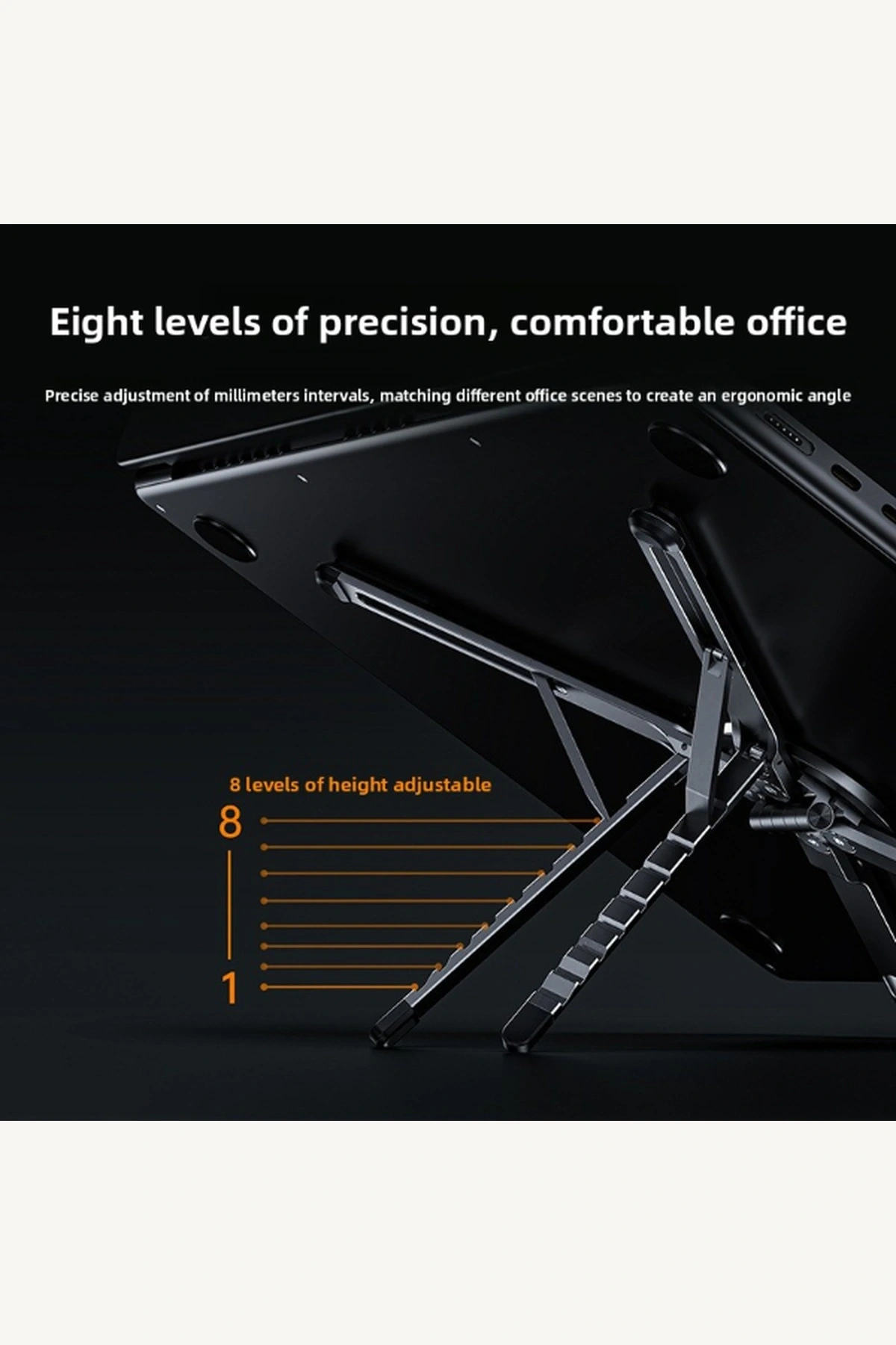 180° Dönebilen Kompakt Manyetik Alüminyum Telefon Tablet Laptop Ergonomik Stand