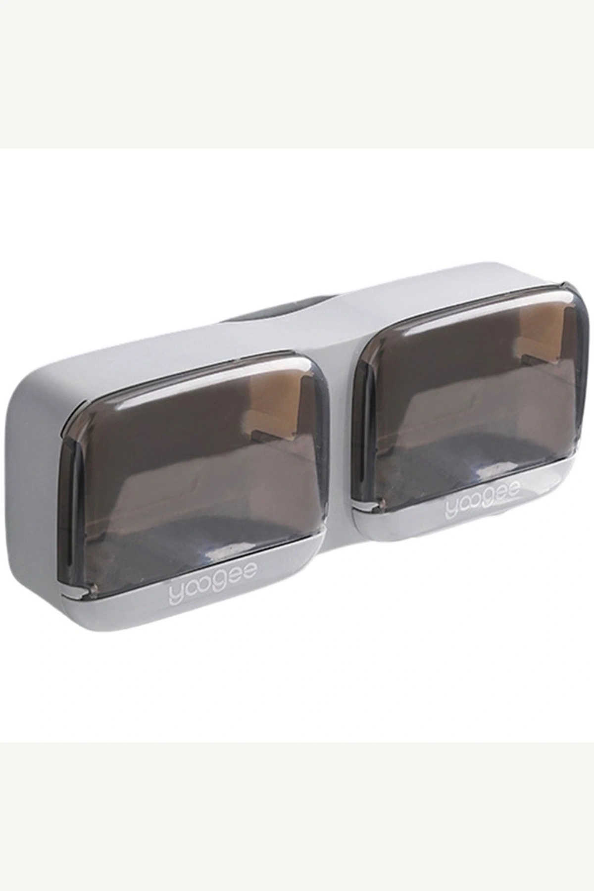 2li Kapaklı ABS Duvara Monte Yapışkanlı Banyo Mutfak Sabunluk