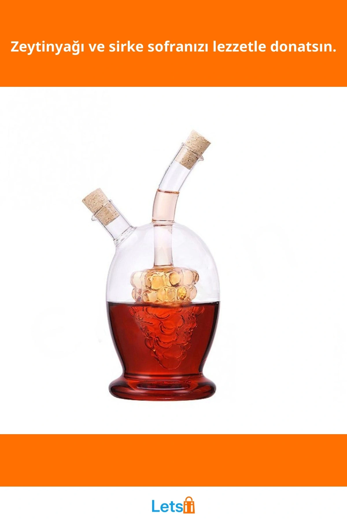 2si 1 Arada Zeytinyağı ve Sirke Cam Şişe 400 ml