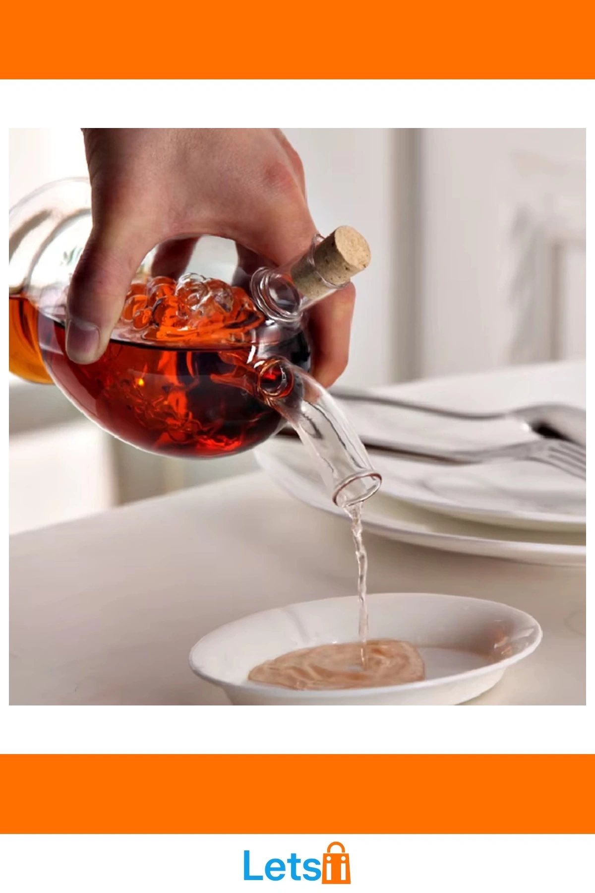 2si 1 Arada Zeytinyağı ve Sirke Cam Şişe 400 ml