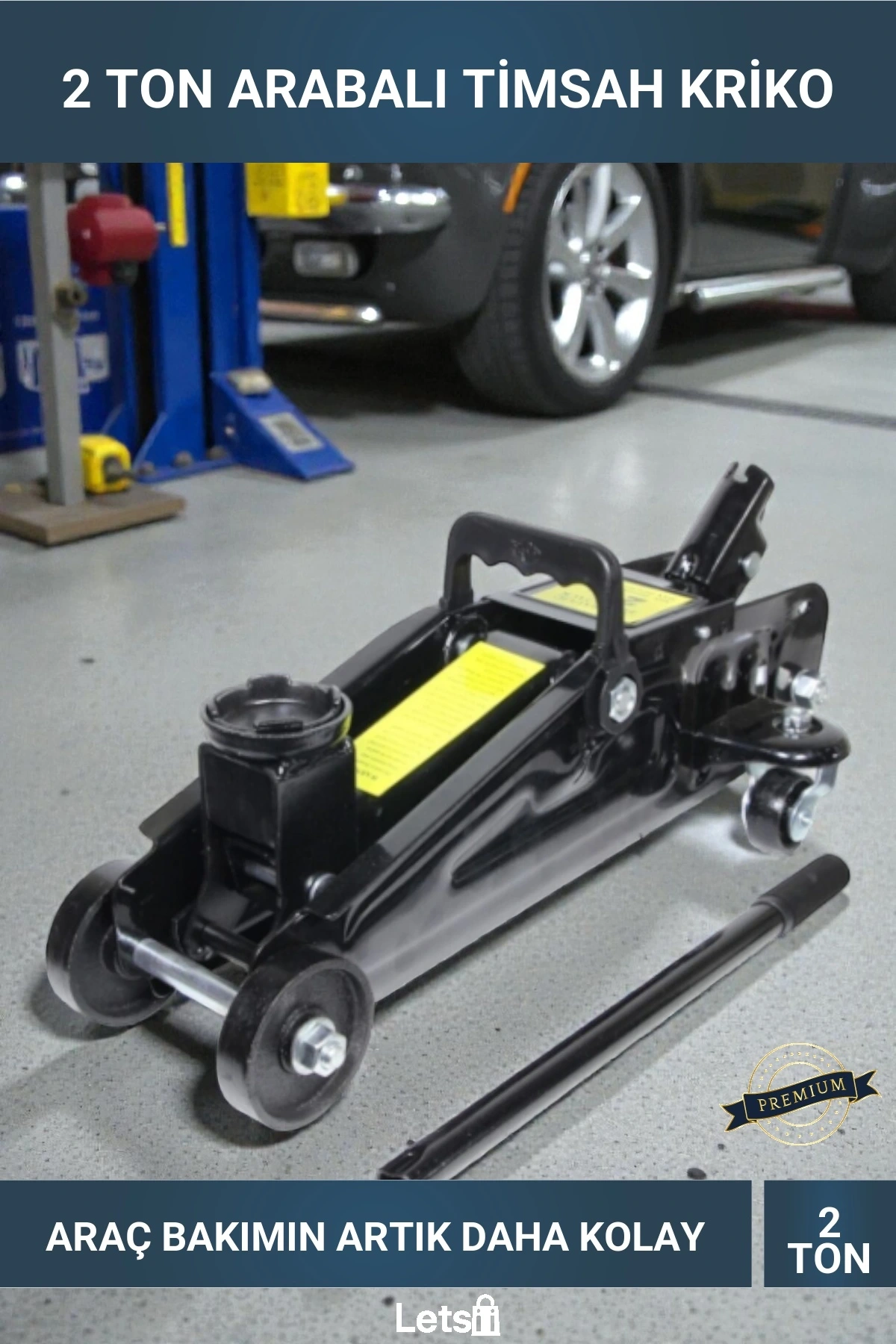 2 Ton Tekerlekli Arabalı Timsah Kriko