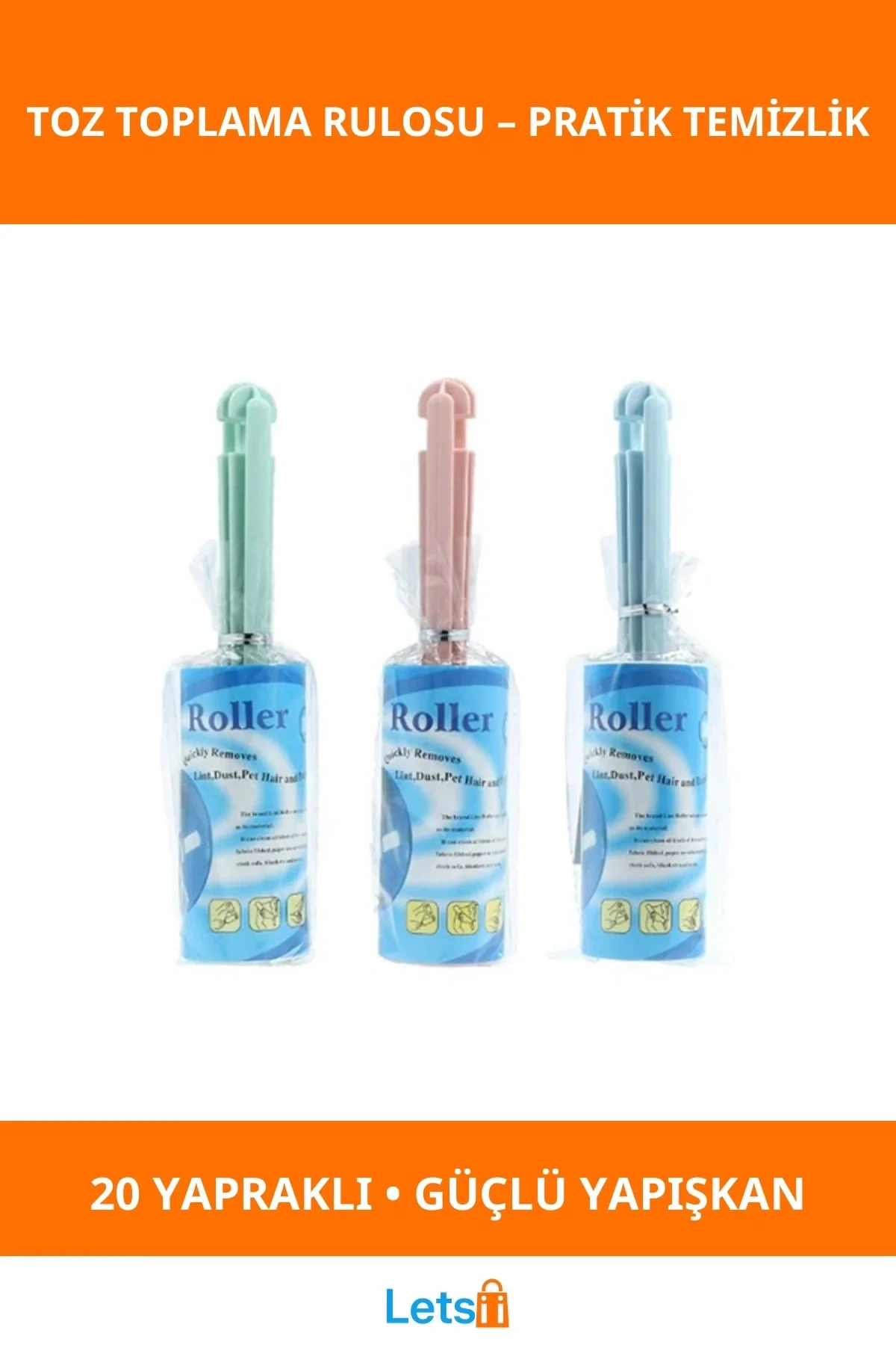 20 Yapraklı Tüy Toz Toplama Rulosu Pratik Temizlik Aracı