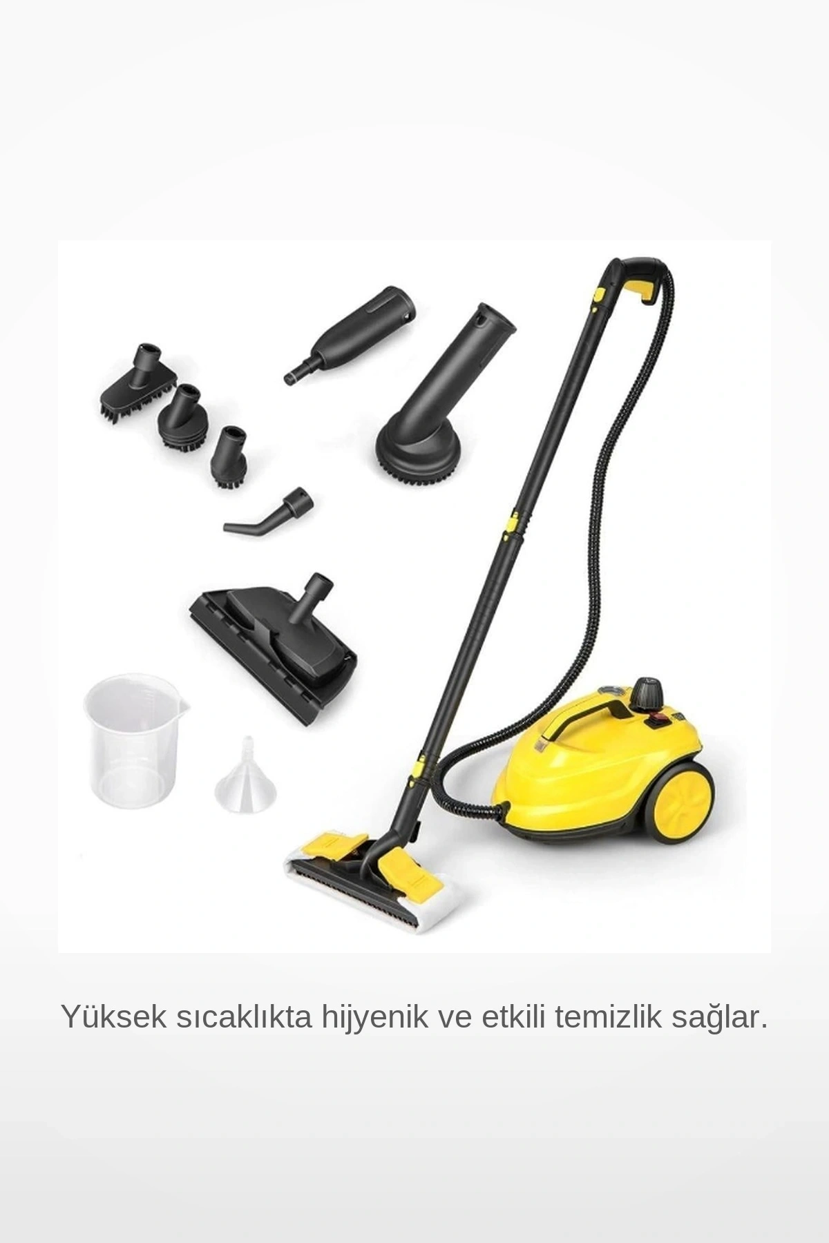 2000W Buharlı Temizlik Cihazı 2 Litre Geniş Hazneli Kimyasalsız Derin Hijyen Makinesi