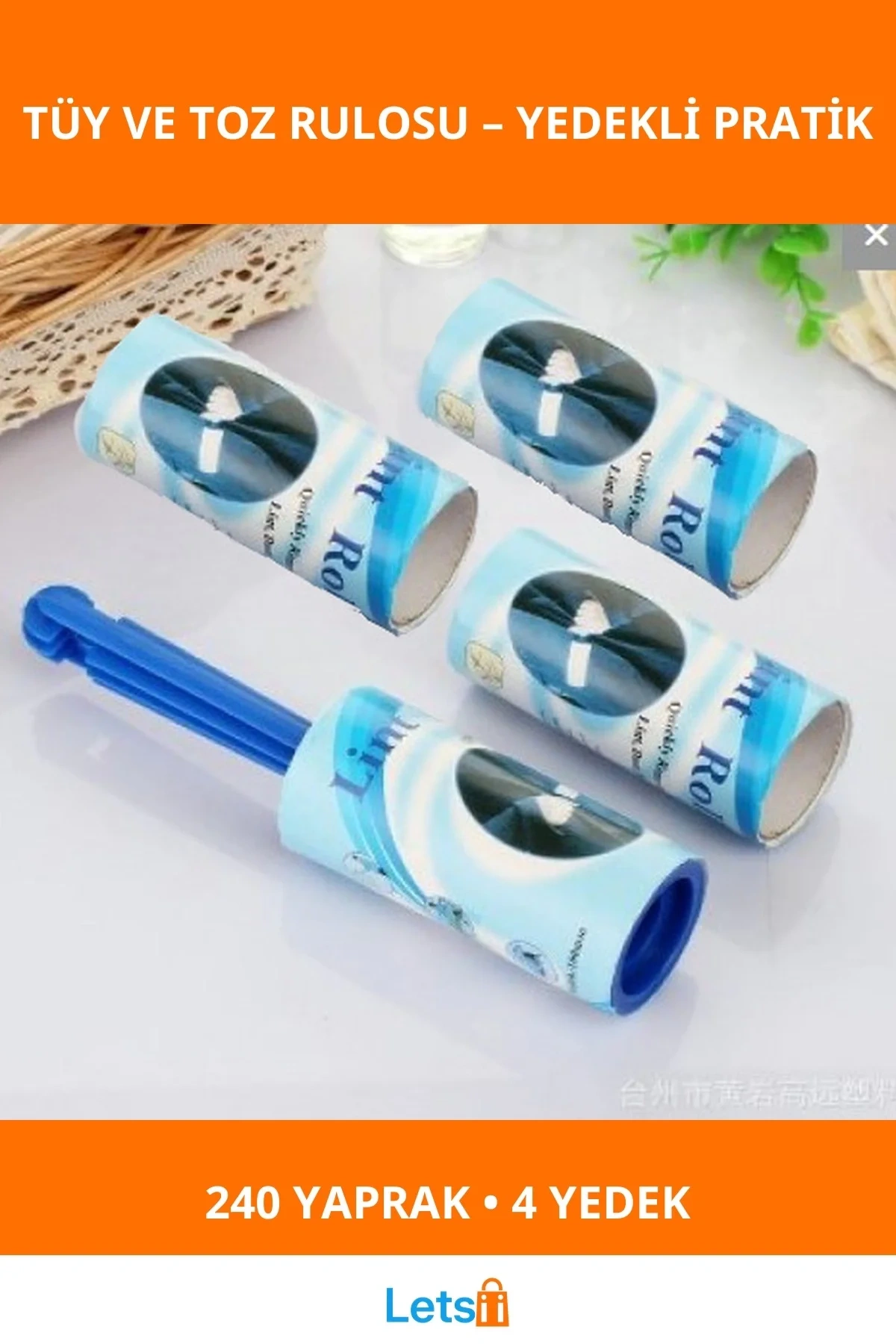 240 Yapraklı 4 Yedekli Tüy ve Toz Toplama Rulosu