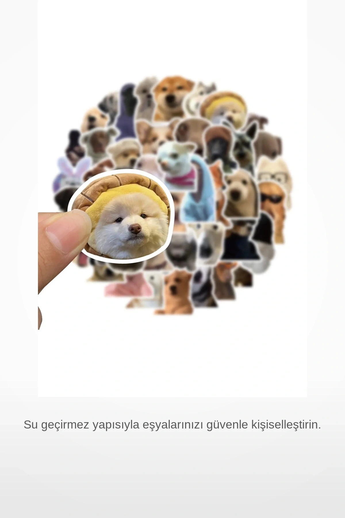 25 Adet Suya Dayanıklı PVC Sevimli Köpek Laptop Tablet Sticker Çıkartma