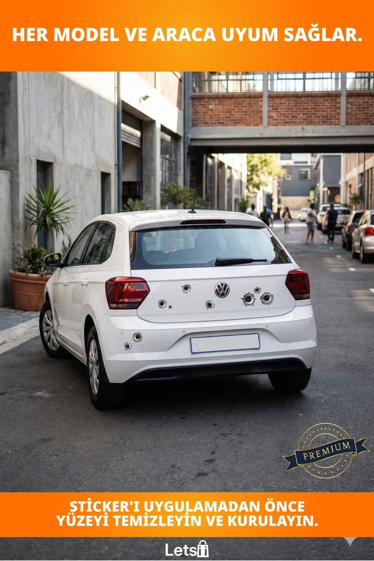 3 Boyutlu Gerçekçi Kurşun İzi Sticker 21x30 cm 11 Adet