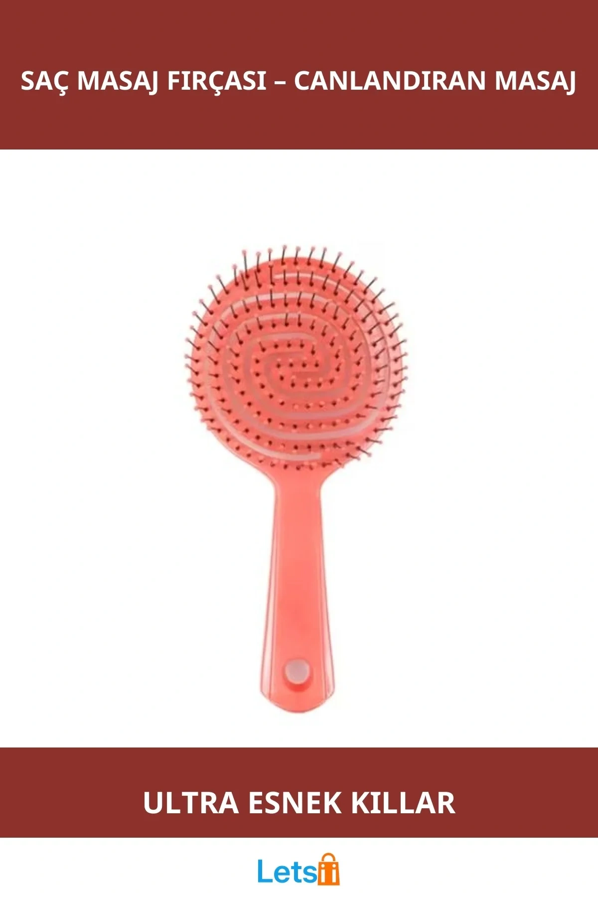 3 Boyutlu Ultra Esnek Saç Masaj Fırçası