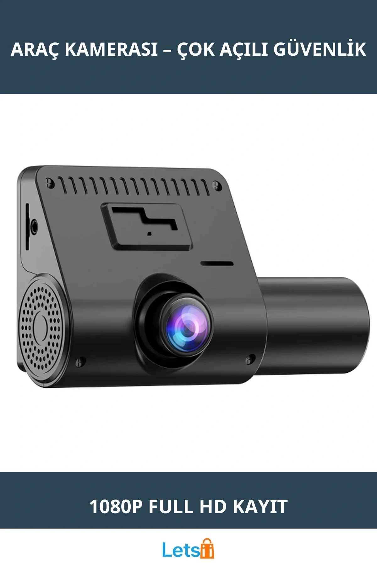 3 Lensli Full HD Araç Kamerası Gece Görüşlü Bluetooth Destekli