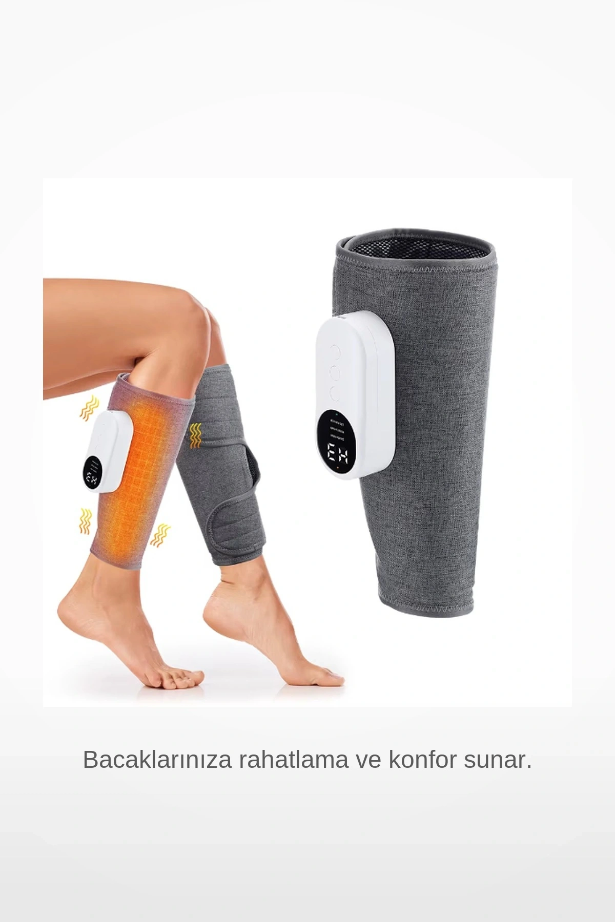 3 Mod 3 Yoğunluk Ayarlı Sıcak Kompres Etkili Hava Basınçlı Bacak Masaj Aleti