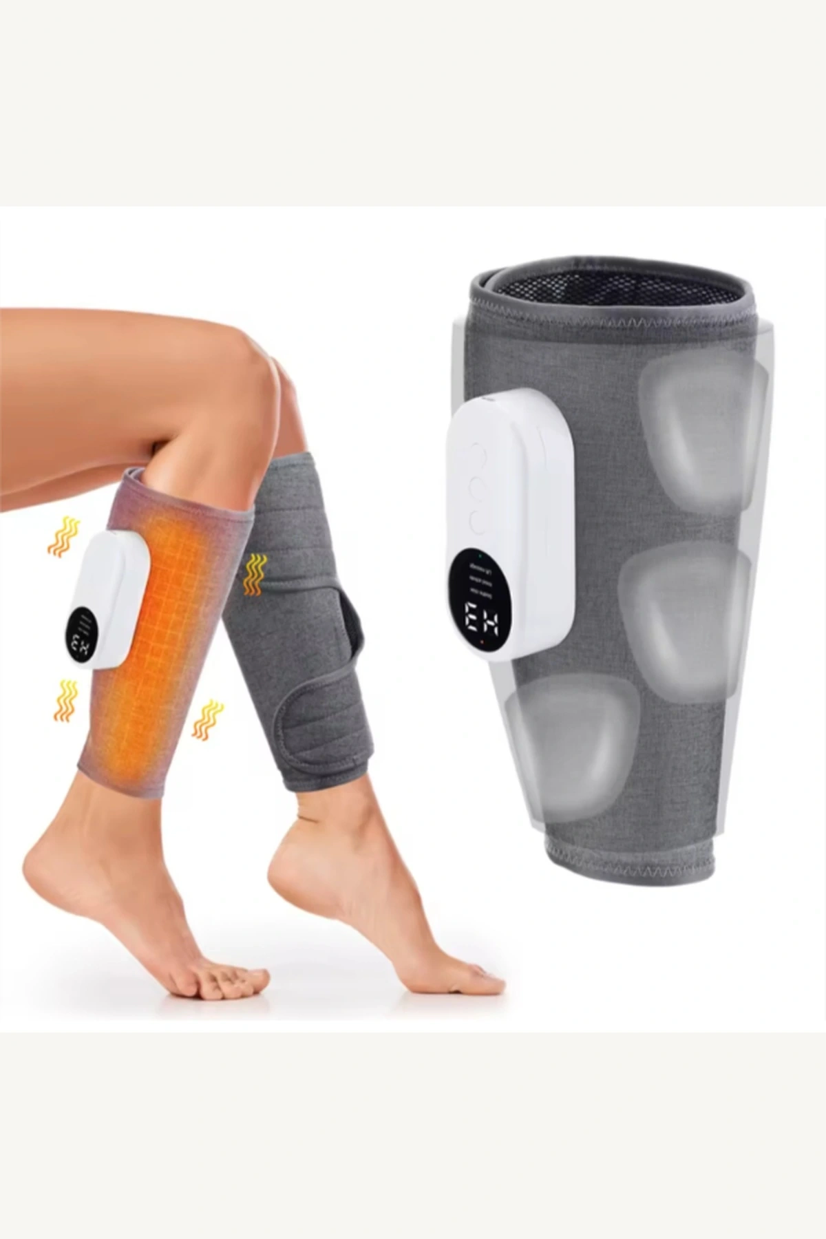 3 Mod 3 Yoğunluk Ayarlı Sıcak Kompres Etkili Hava Basınçlı Bacak Masaj Aleti