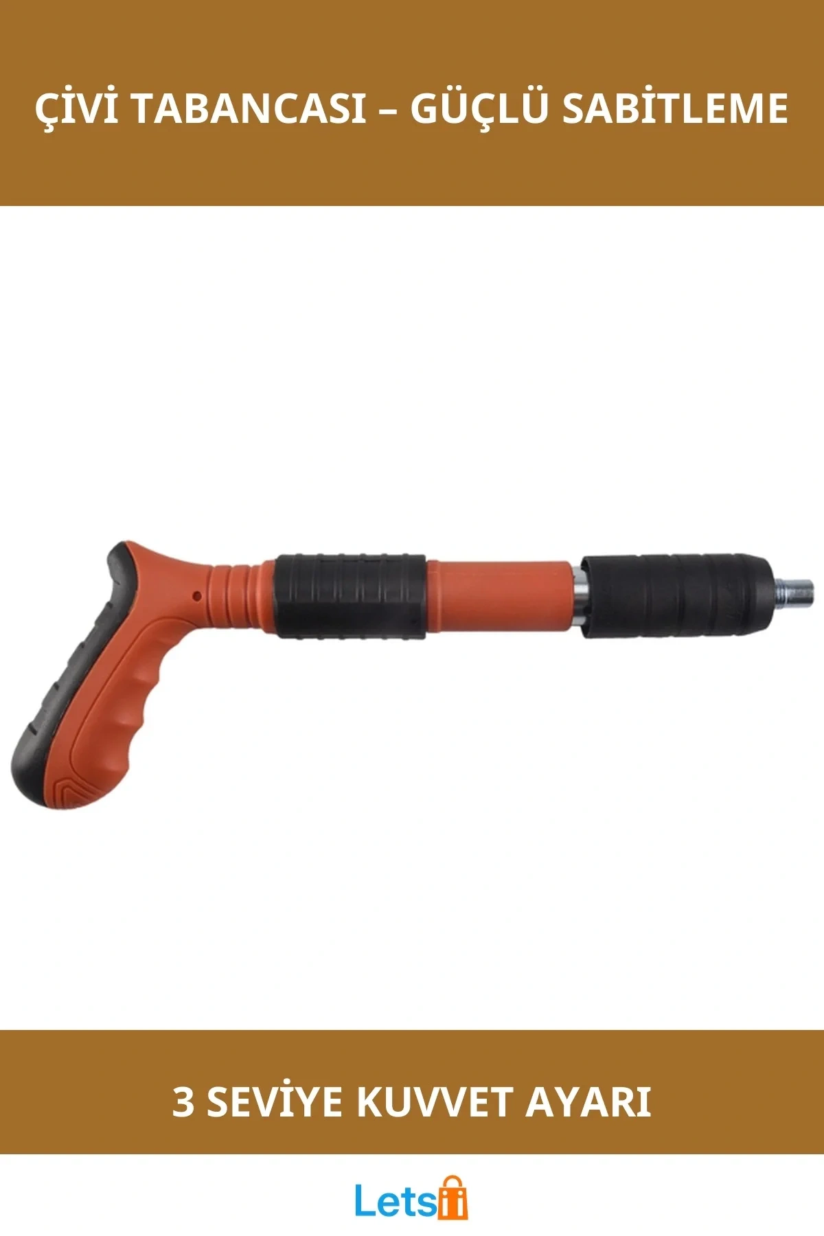 3 Vitesli Manuel Çivi Tabancası Ahşap Çelik Beton İçin Pratik El Aracı