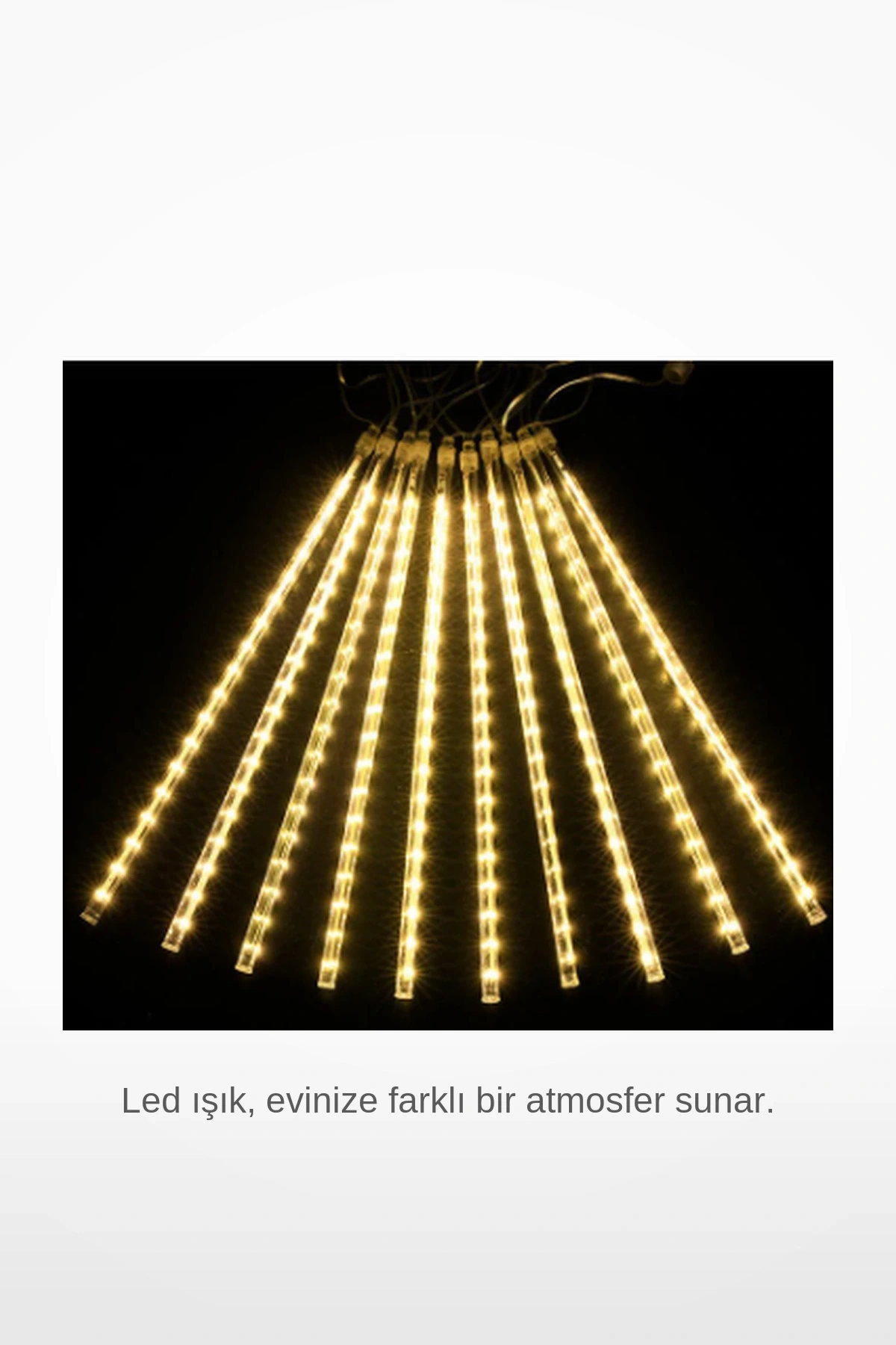 3.2m Gün Işığı Akan Meteor Led Saçaklı Yılbaşı Dekorasyon Aydınlatma