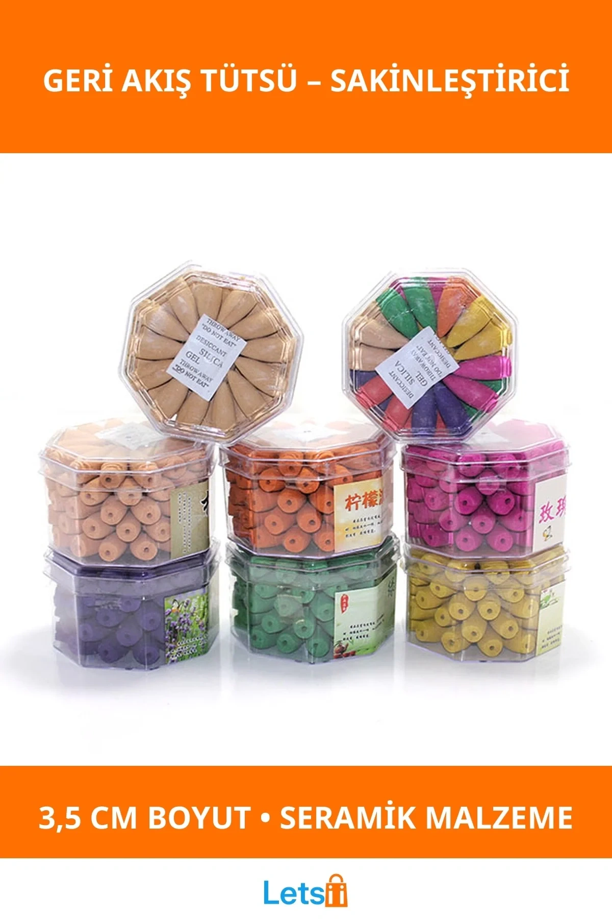 3.5 cm Boyutunda Geri Akış Tütsü Estetik Rahatlatıcı Deneyim