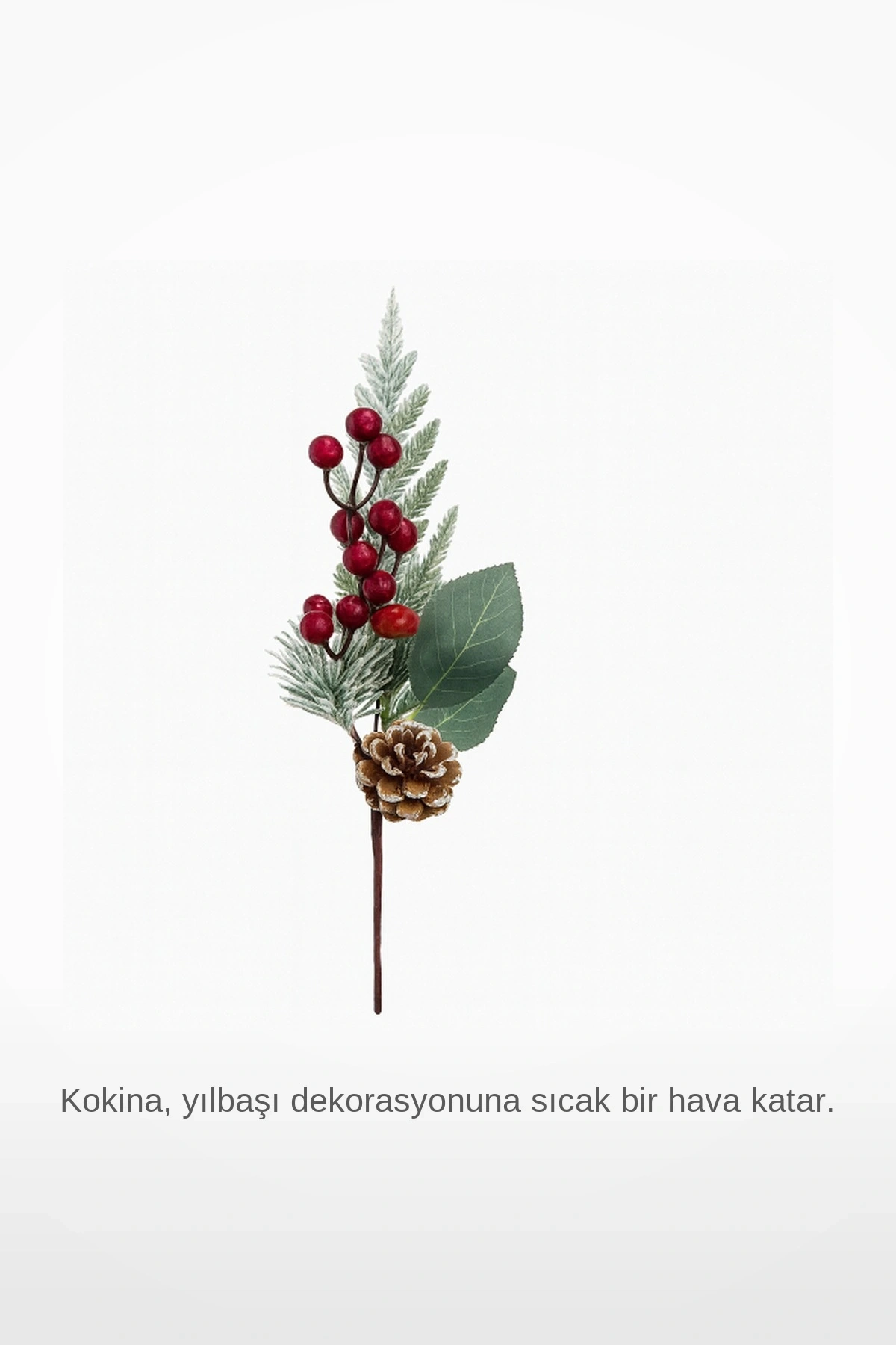 35cm Dekoratif Kozalaklı Yapay Kokina Yılbaşı Süsü