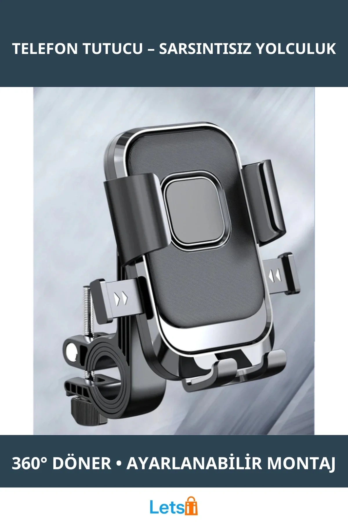 360° Ayarlanabilir Gidon Bisiklet Motosiklet Telefon Tutucu