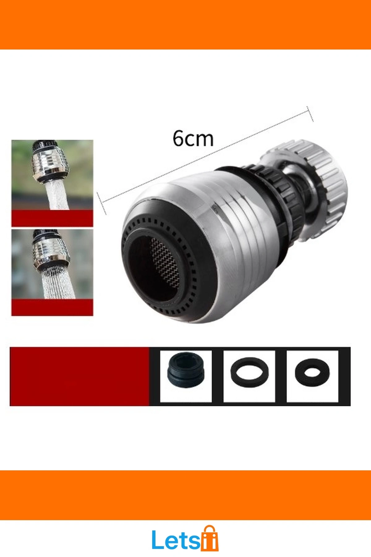 360° Dönebilen Su Tasarruflu 2 Modlu Musluk Başlığı