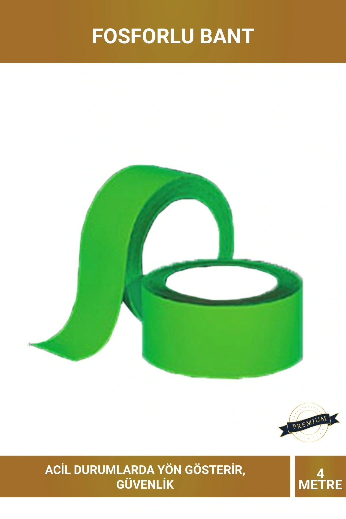 4 Metre Fosforlu Güvenlik Şeridi Bant