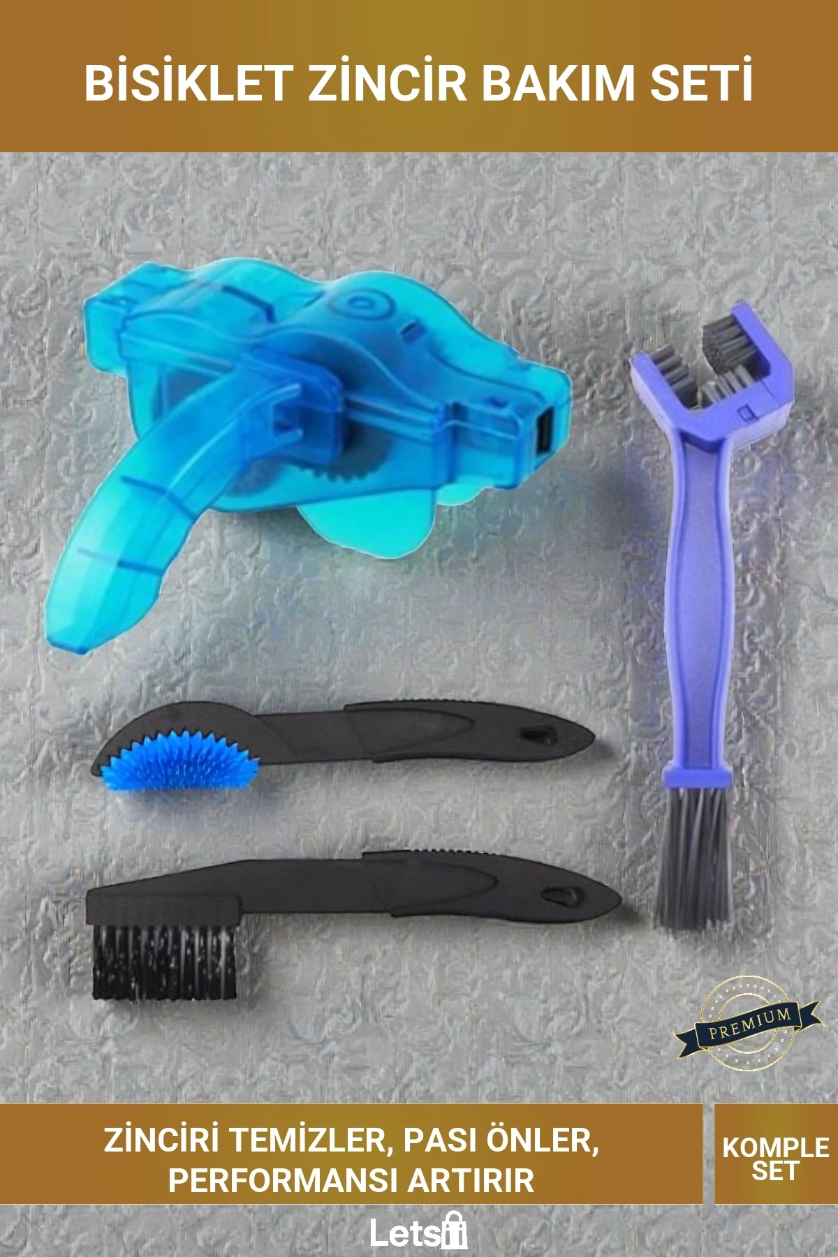 4 Parça Bisiklet Zincir Dişlisi Temizleme Bakım Seti