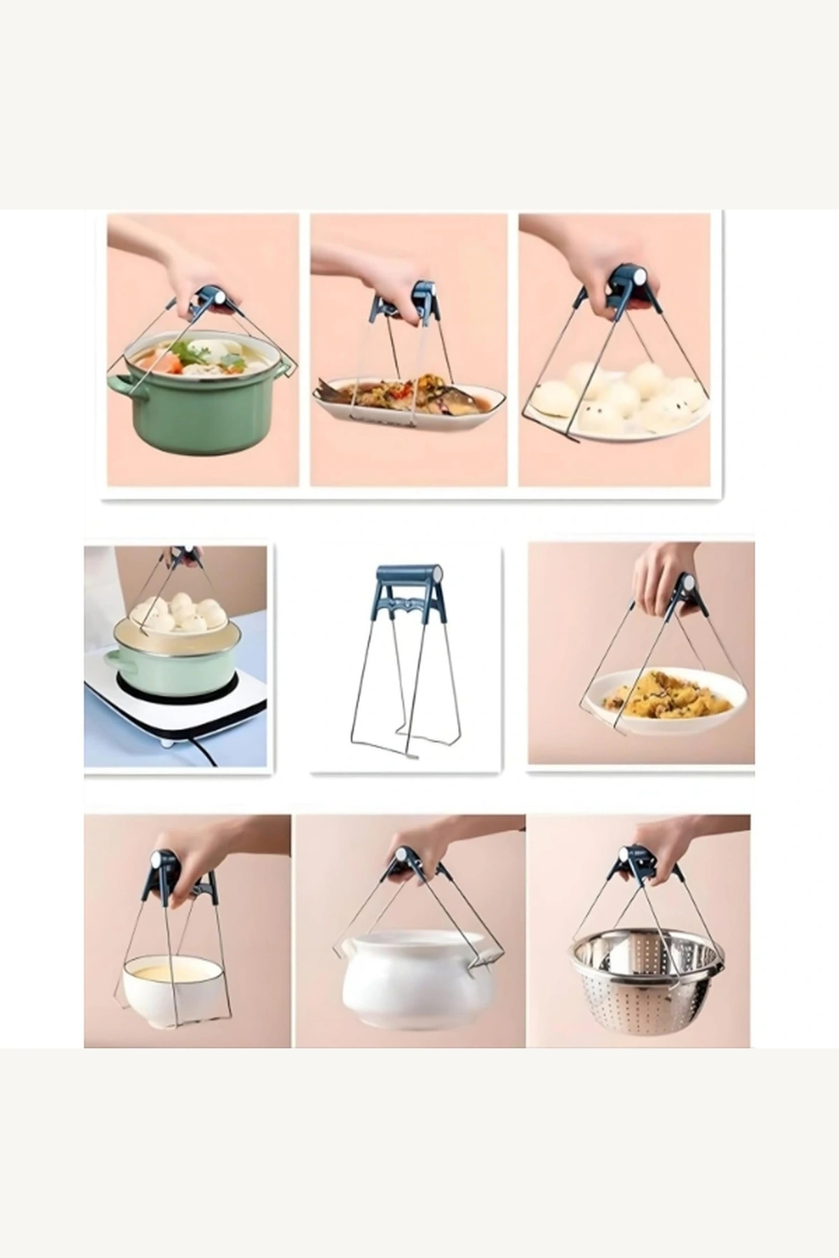 4 Parça Yanma Önleyici Isıya Dayanıklı Silikon Paslanmaz Çelik Mutfak Koruma Seti