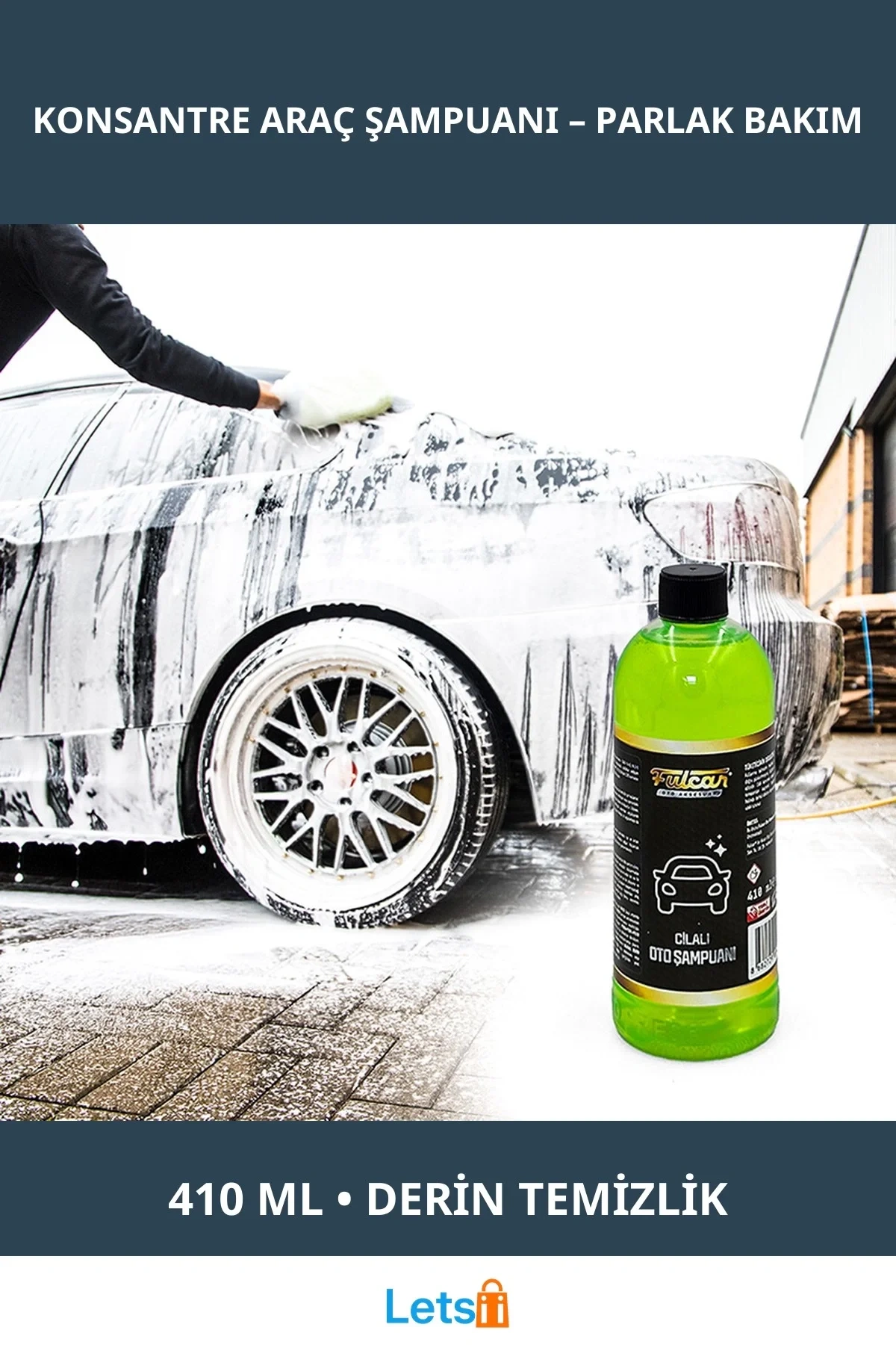 410 ml Konsantre Cilalı Araç Şampuanı