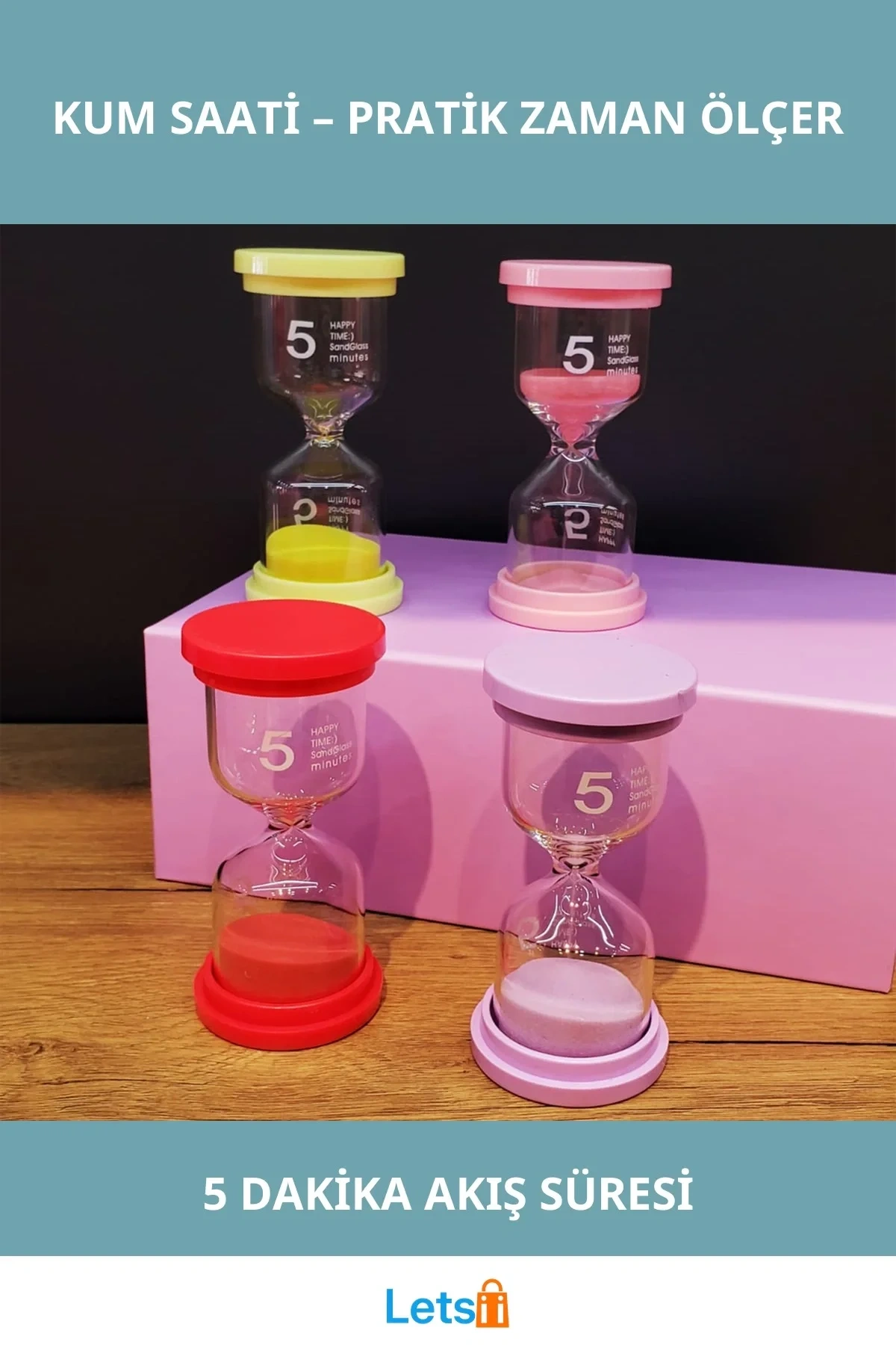 5 Dakikalık Kaliteli Cam Kum Saati Dekoratif Zaman Ölçer
