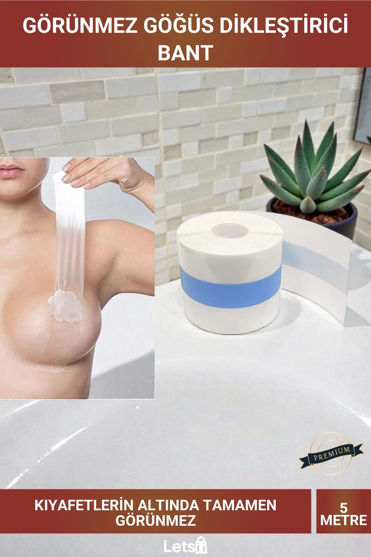 5 Metre Görünmez Push Up Göğüs Dikleştirici Bant