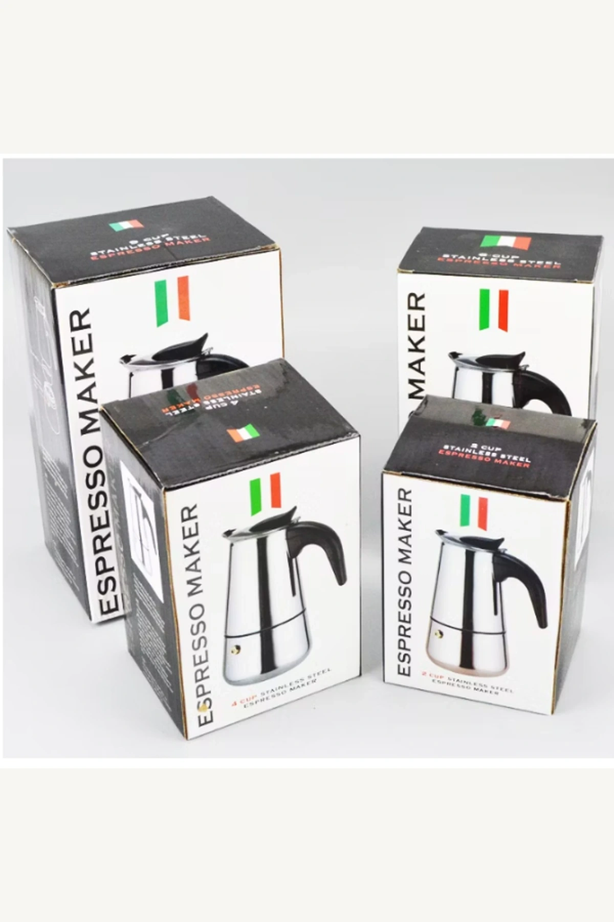 6 Fincanlık Paslanmaz Çelik Moka Pot Espresso Kahve Makinesi