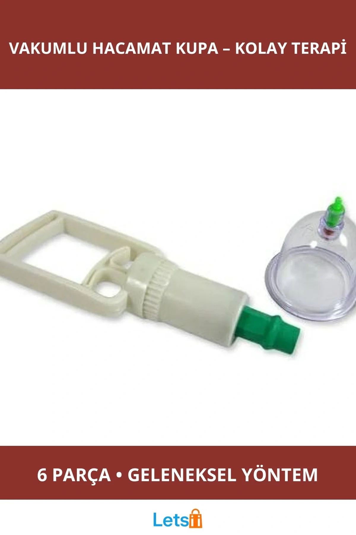 6 Parça Vakumlu Hacamat Kupa Çekme Masaj Seti