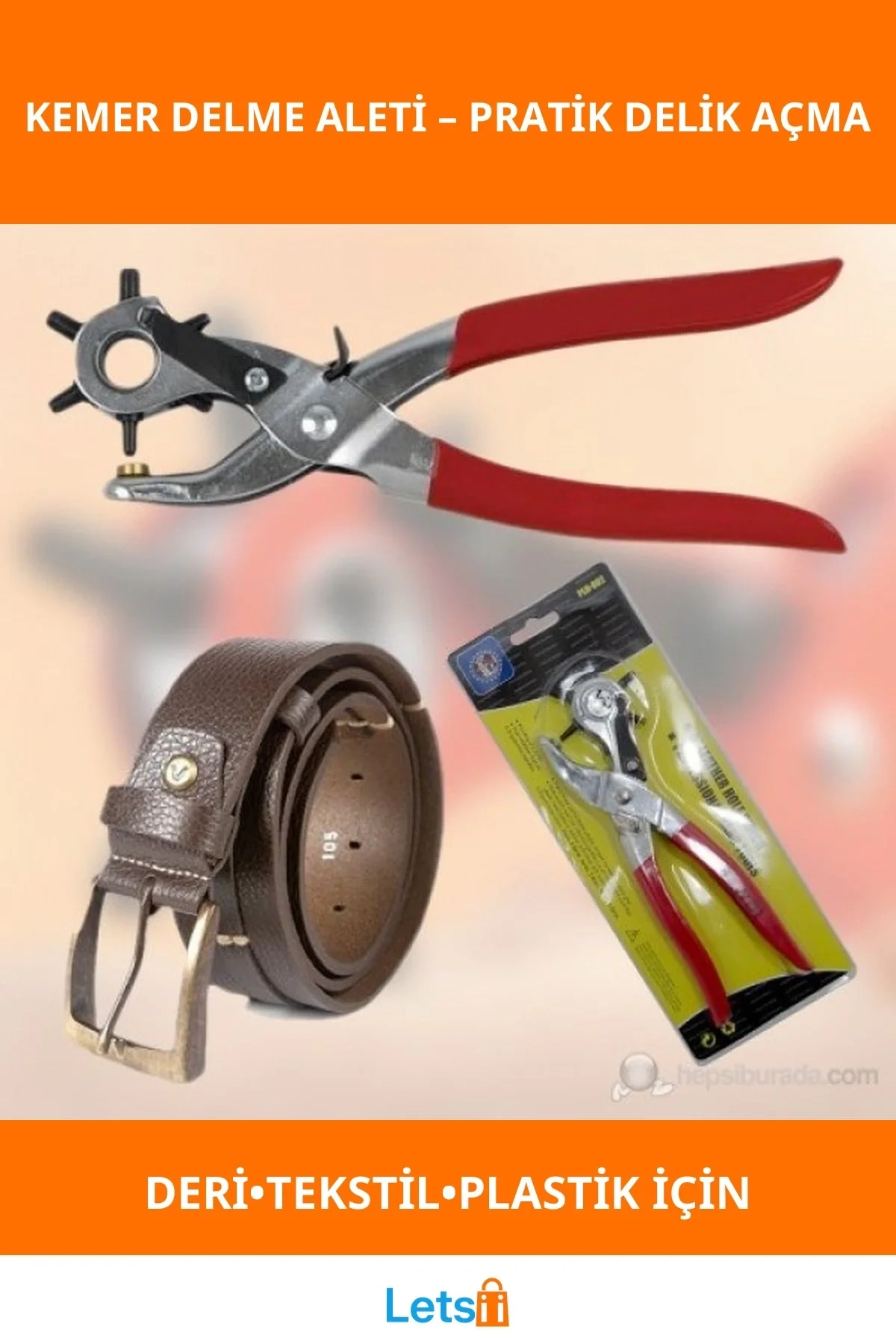 6 Uçlu Metal Kemer Delme Pensesi