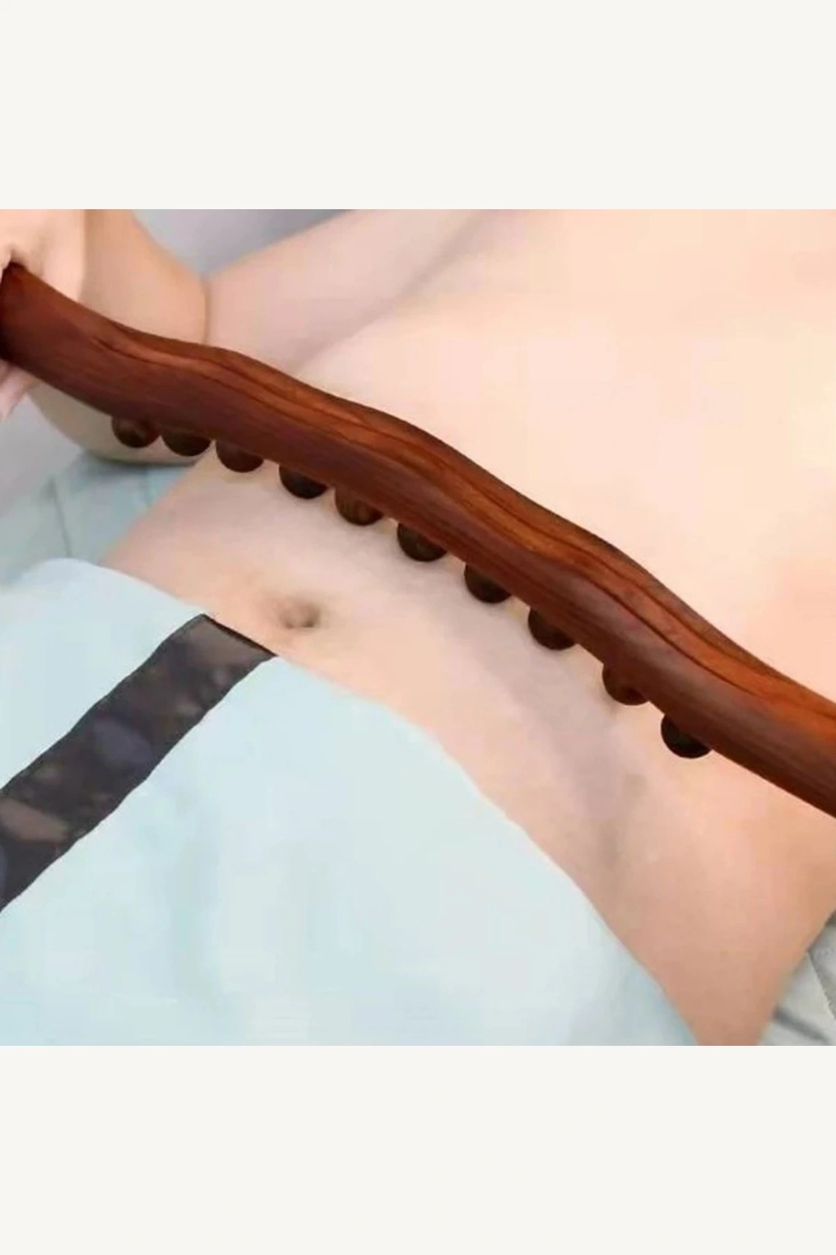 60cm Doğal Ahşap Sırt ve Nokta Masaj Sopası