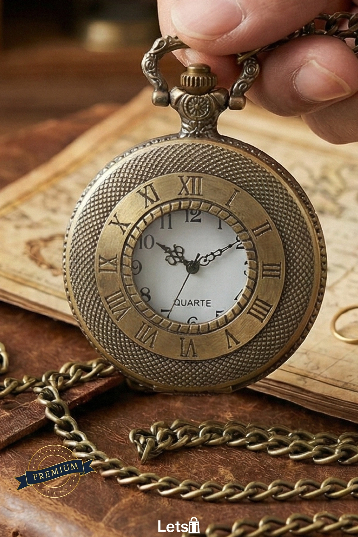 Nostaljik Zarif Köstekli Saat Metal Vintage Tasarım