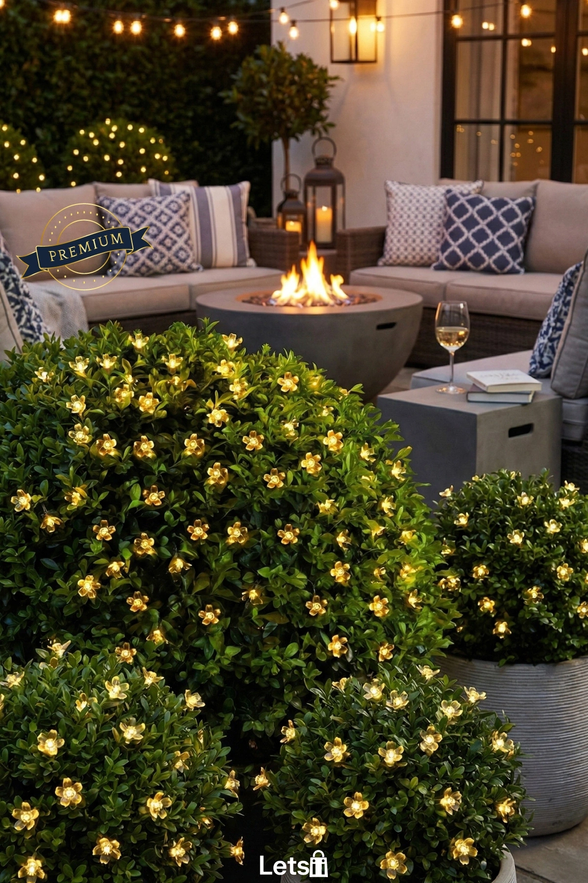 Güneş Enerjili 30 LED Çiçekli Bahçe Lambası