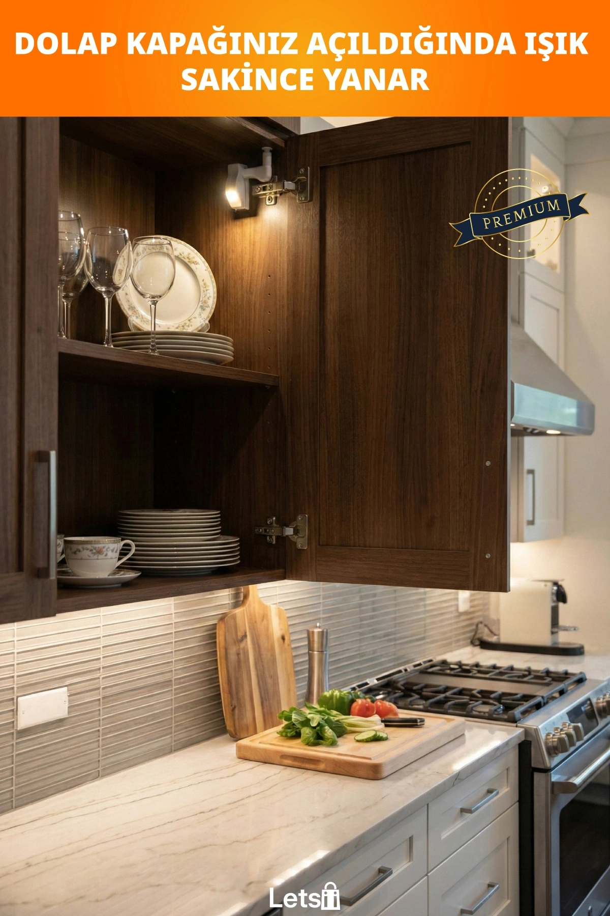 Otomatik Sensörlü LED Dolap İçi Aydınlatma Lambası