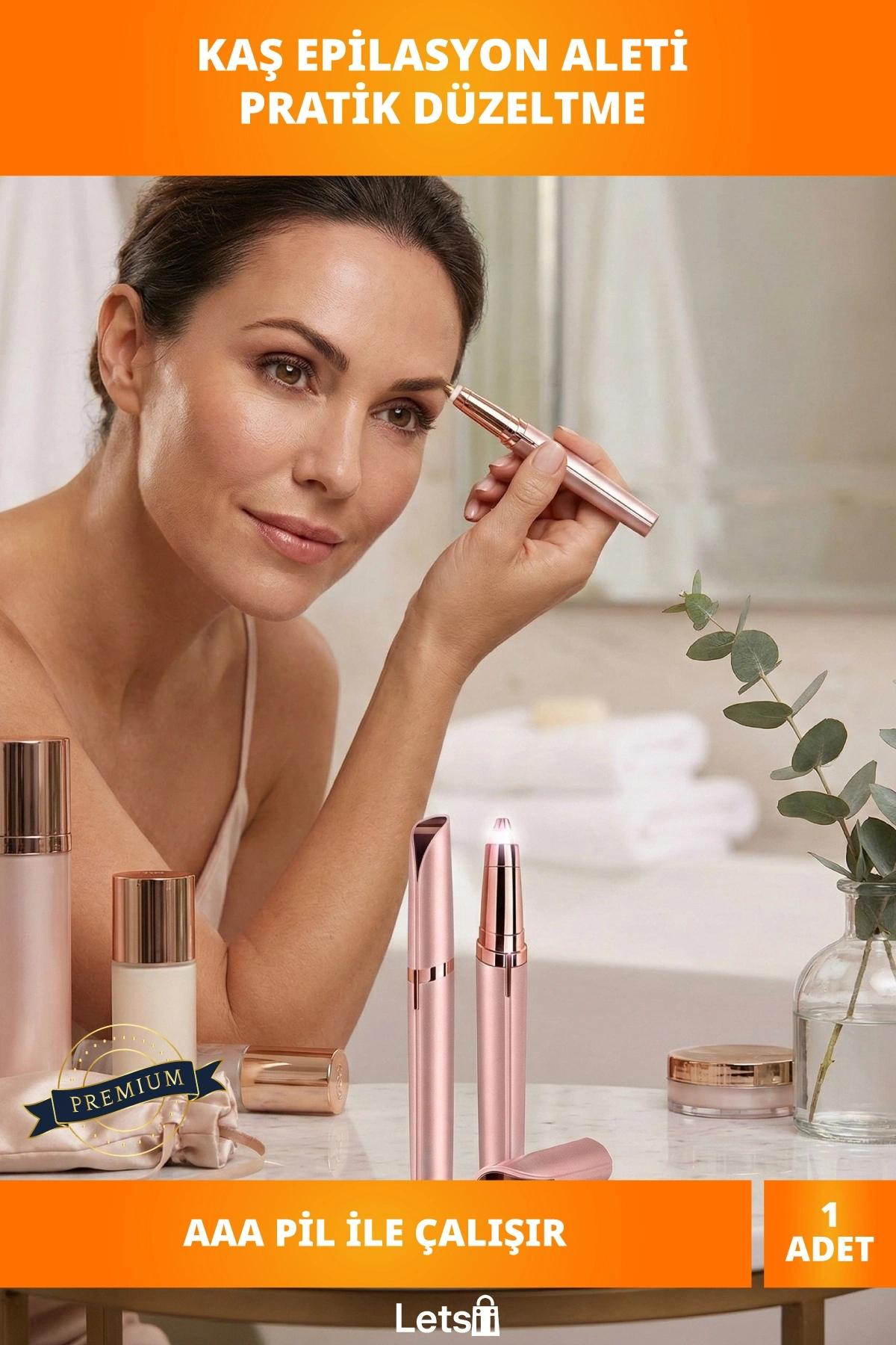 Kablosuz Kaş Epilasyon Aleti Hassas Yüz Tüyleri için