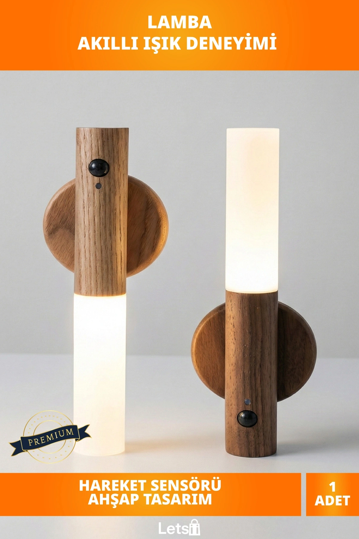 Akıllı Sensörlü Ahşap Tasarımlı Lamba