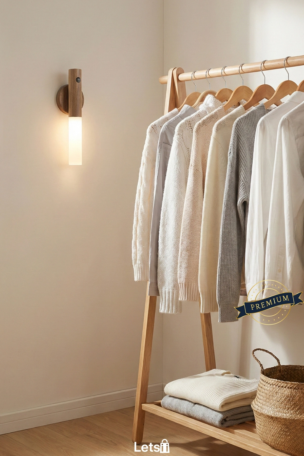 Akıllı Sensörlü Ahşap Tasarımlı Lamba