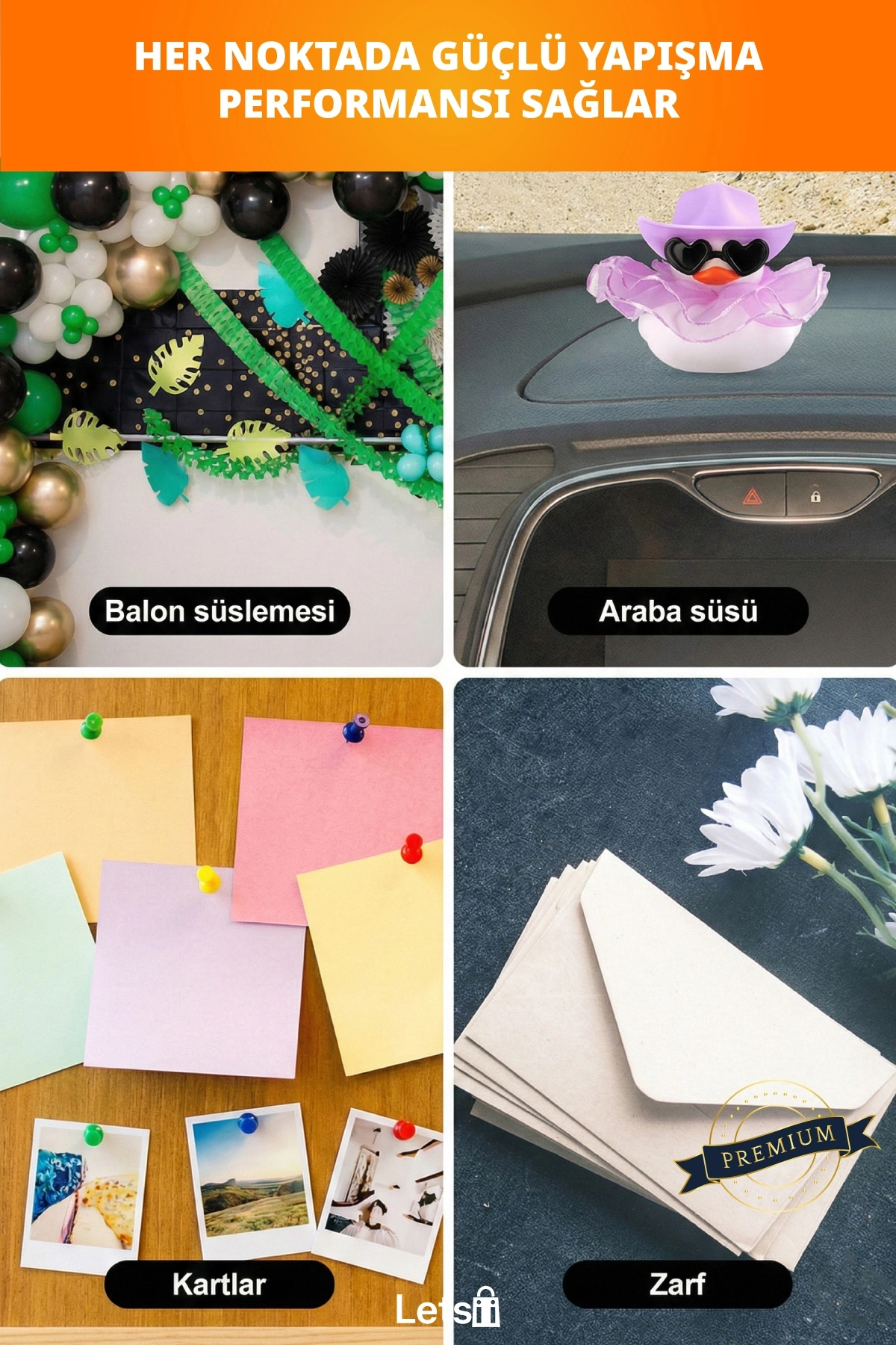 Çift Taraflı Yuvarlak Şeffaf Yapışkan Macun 42 Adet