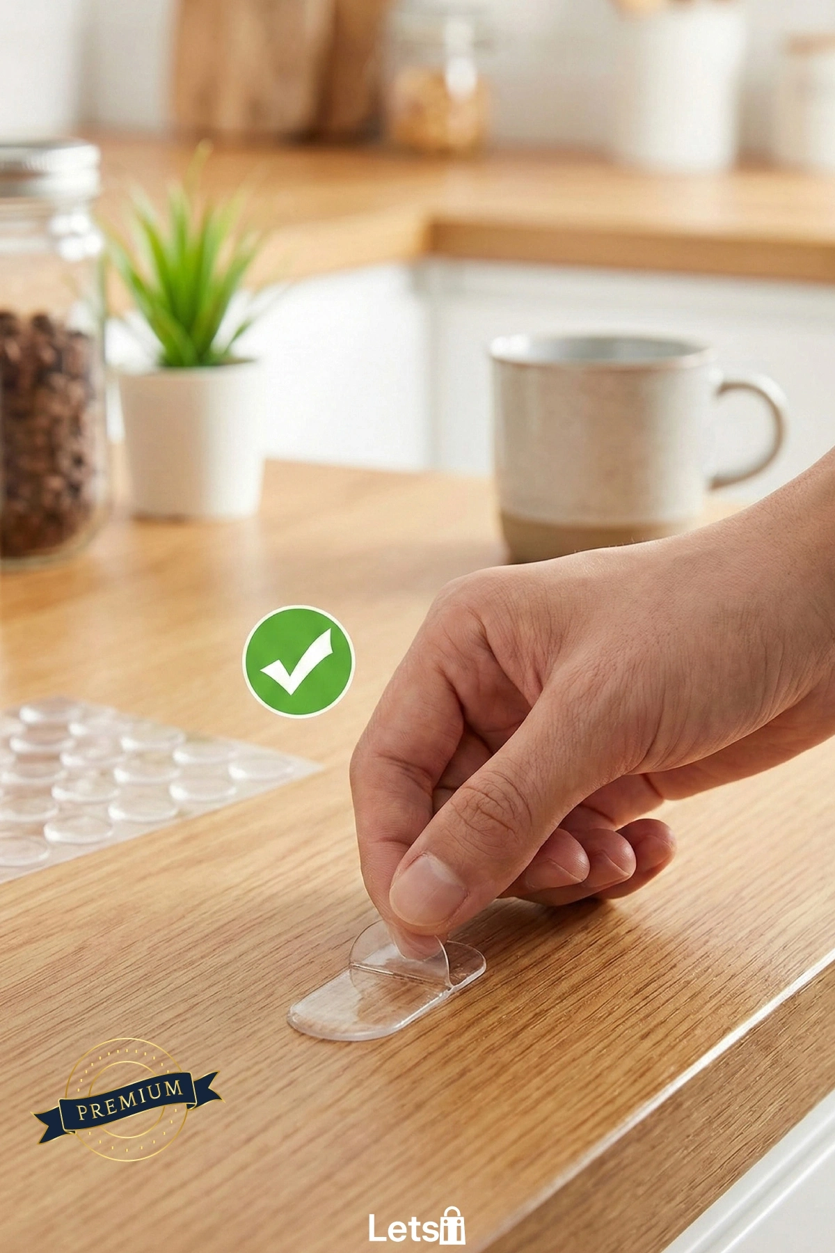 Çift Taraflı Yuvarlak Şeffaf Yapışkan Macun 42 Adet