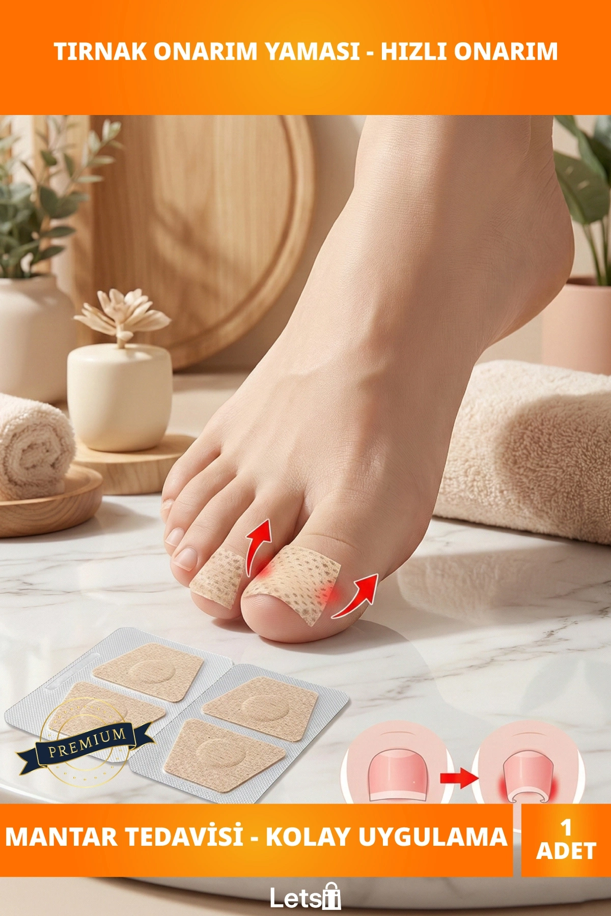 Kolay Uygulanabilir Ayak Tırnağı Onarım Yaması Mantar Tedavisi