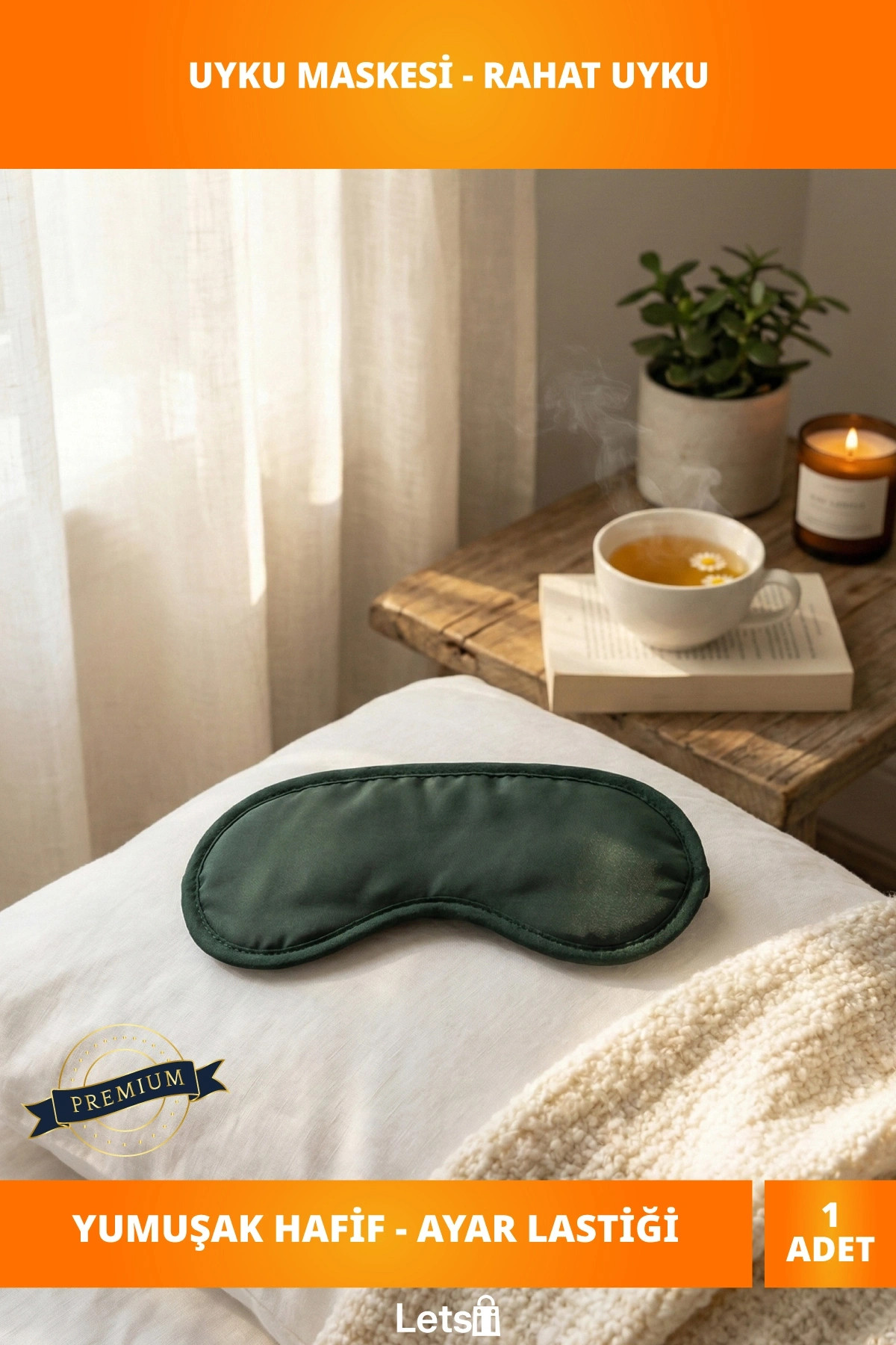 Yumuşak Hafif Gözleri Koruyucu Uyku Maskesi