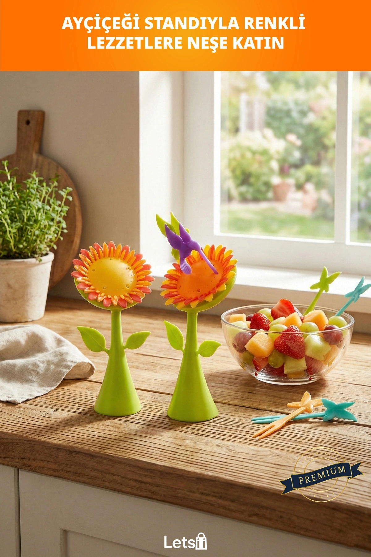 Renkli Kuş Figürlü Meyve Kürdanı Seti