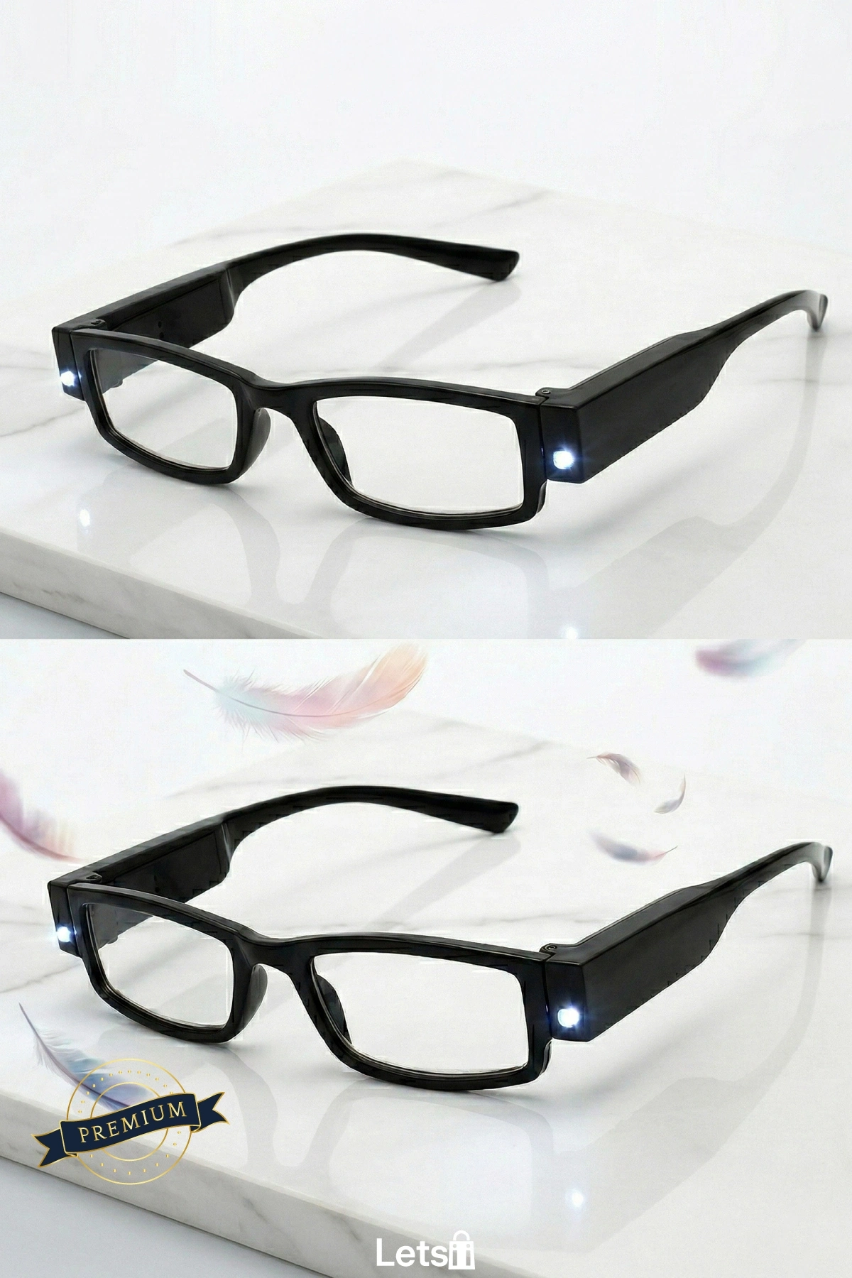 Dinlendirici LED Işıklı Okuma Gözlüğü Gece ve Gündüz Kullanım İçin Pratik Çözüm