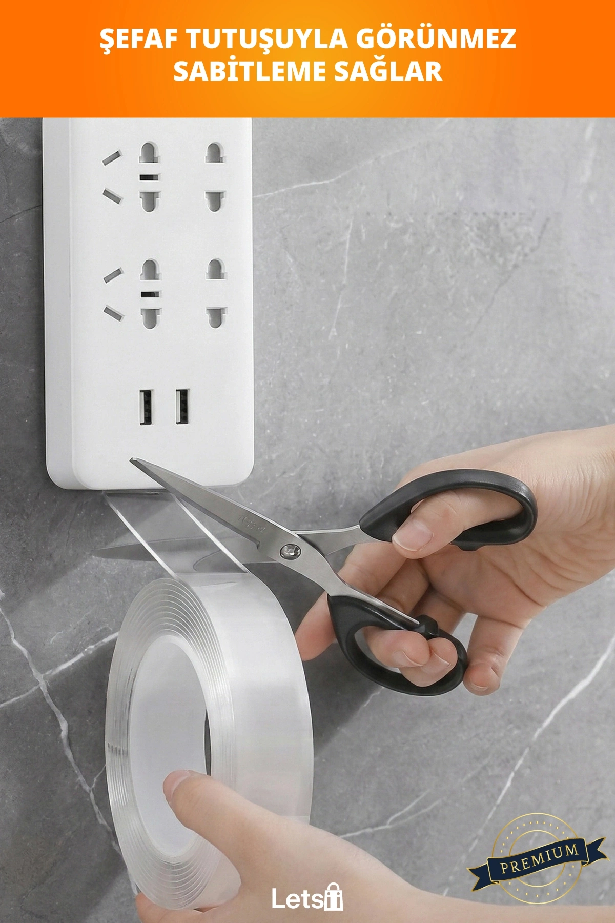 Çift Taraflı Şeffaf Nano Bant 2 Metre 3cm Genişlik