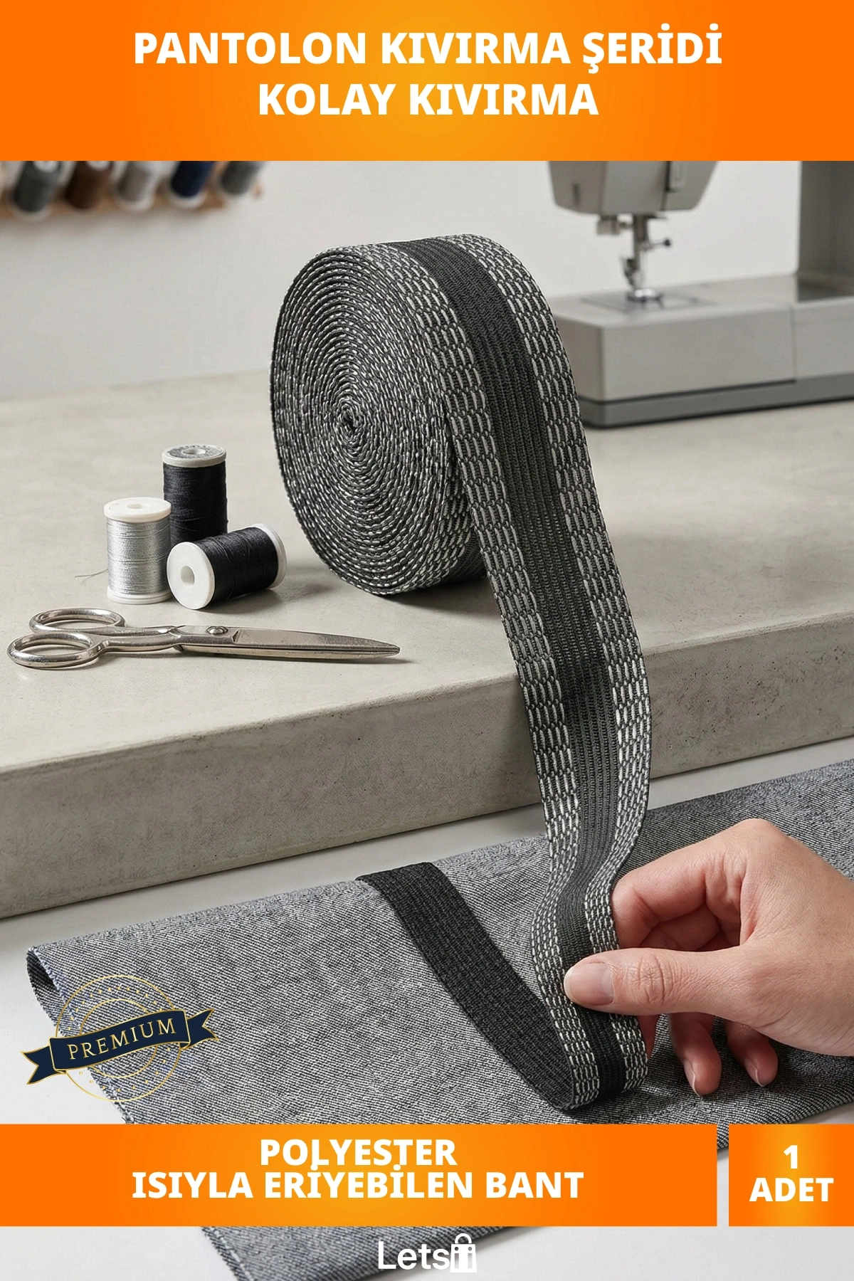 Kendinden Yapışkanlı Çok Amaçlı Pantolon Kıvırma Şeridi 1 Adet